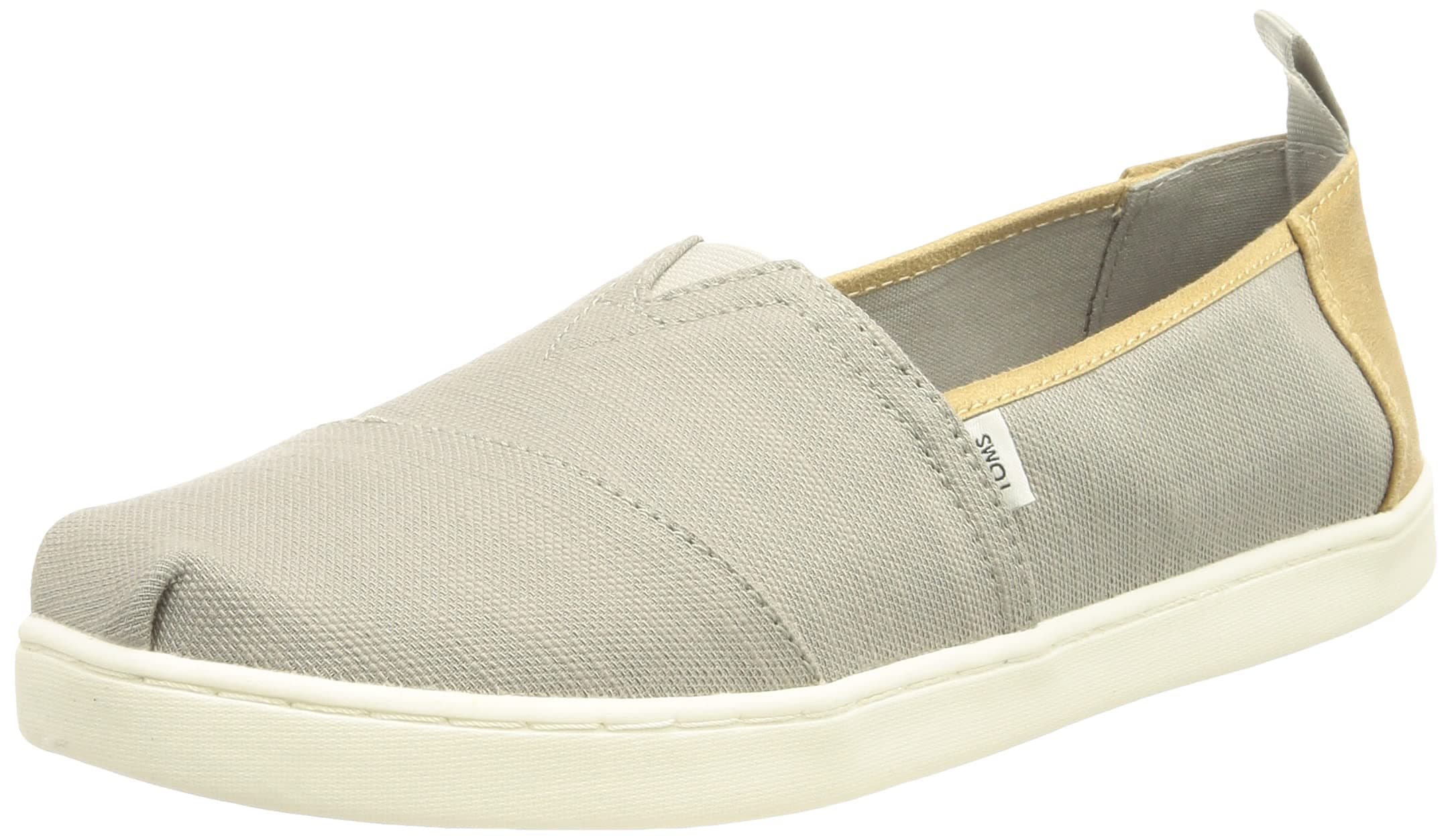 TOMS Kids Boys Alpargata Slip On Flats Casual - Grey - Size 2 M