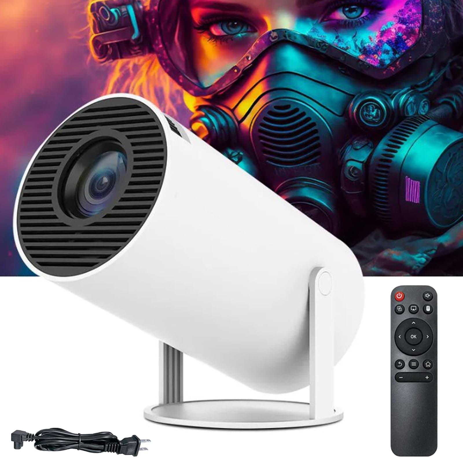 Nexvision Projector 4k Home Cinema, Nex Vision 4K Projector, Cosy Projector, Cosy Cove Projector, Cosy Projector 4k Home Cinema Pro, Mini 4k Spotlight projector, Portable Outdoor Projector(White)