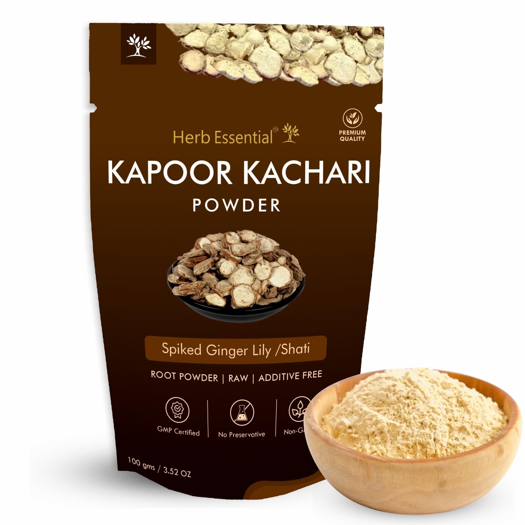 Herb Essential Kapoor Kachari Powder 100g – 100% Pure & Natural | Promotes Hair Growth & Volume | Strengthens Roots | Enhances Skin Glow | No Additives or Preservatives