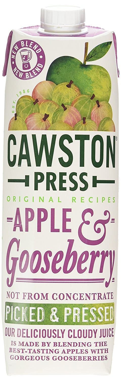 Cawston Press Apple and Gooseberry Juice, 1 Litre, Pack of 6