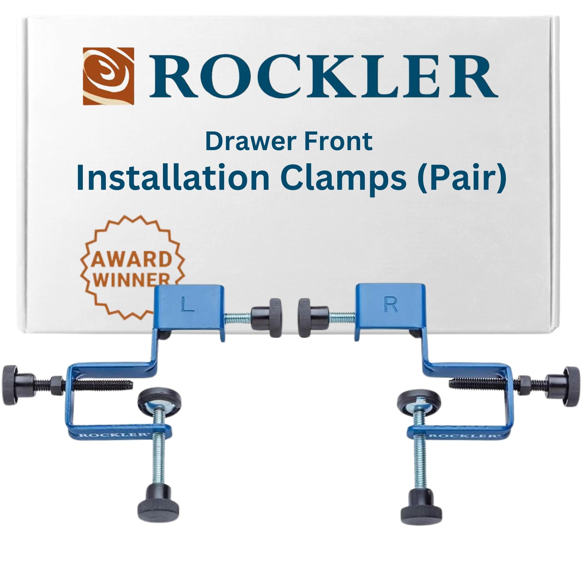 Rockler Cabinet Drawer Installation Clamps – Right, Left-Side Drawer, Cabinet Tools – Steel, Plastic Drawer Front - Front Woodworking Clamps for Easy, Fast Installation