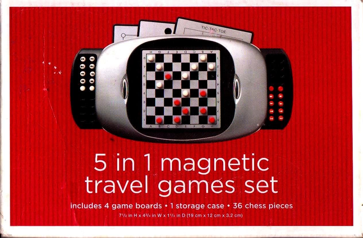 13cm 1 Magnetic Travel Games Set 4 game boards