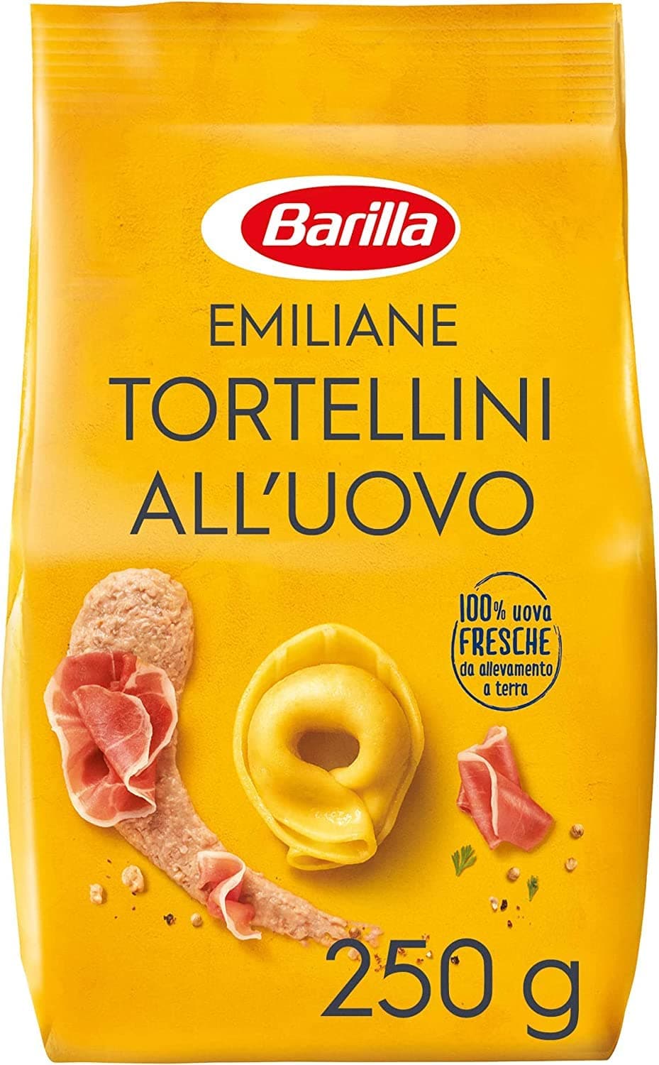 Emiliane Tortellini Prosciutto Crudo Italian Egg Dried Pasta with Ham Gr.250