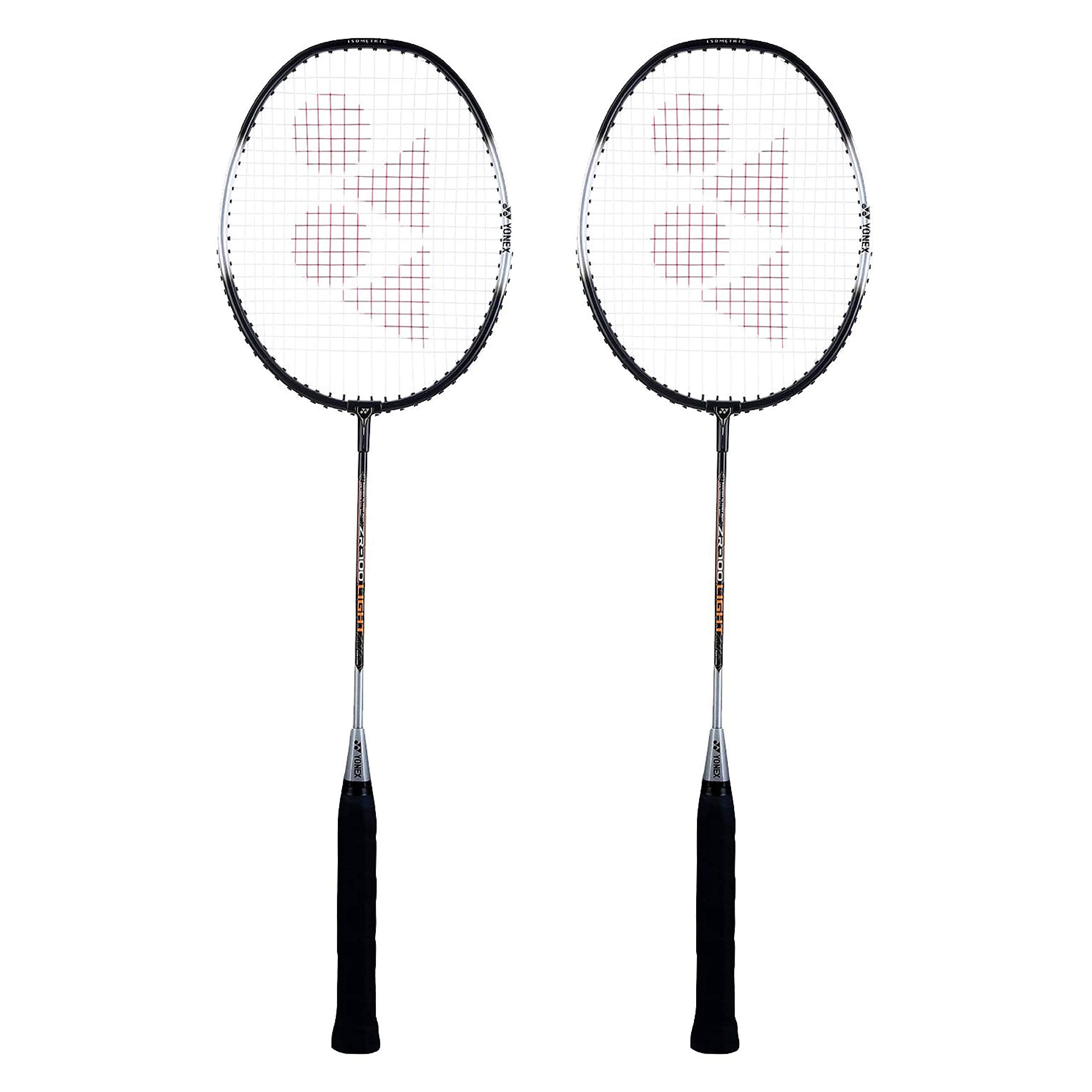 ZR 100 Light Aluminum Blend Badminton Racquet with Full Cover, Set of 2