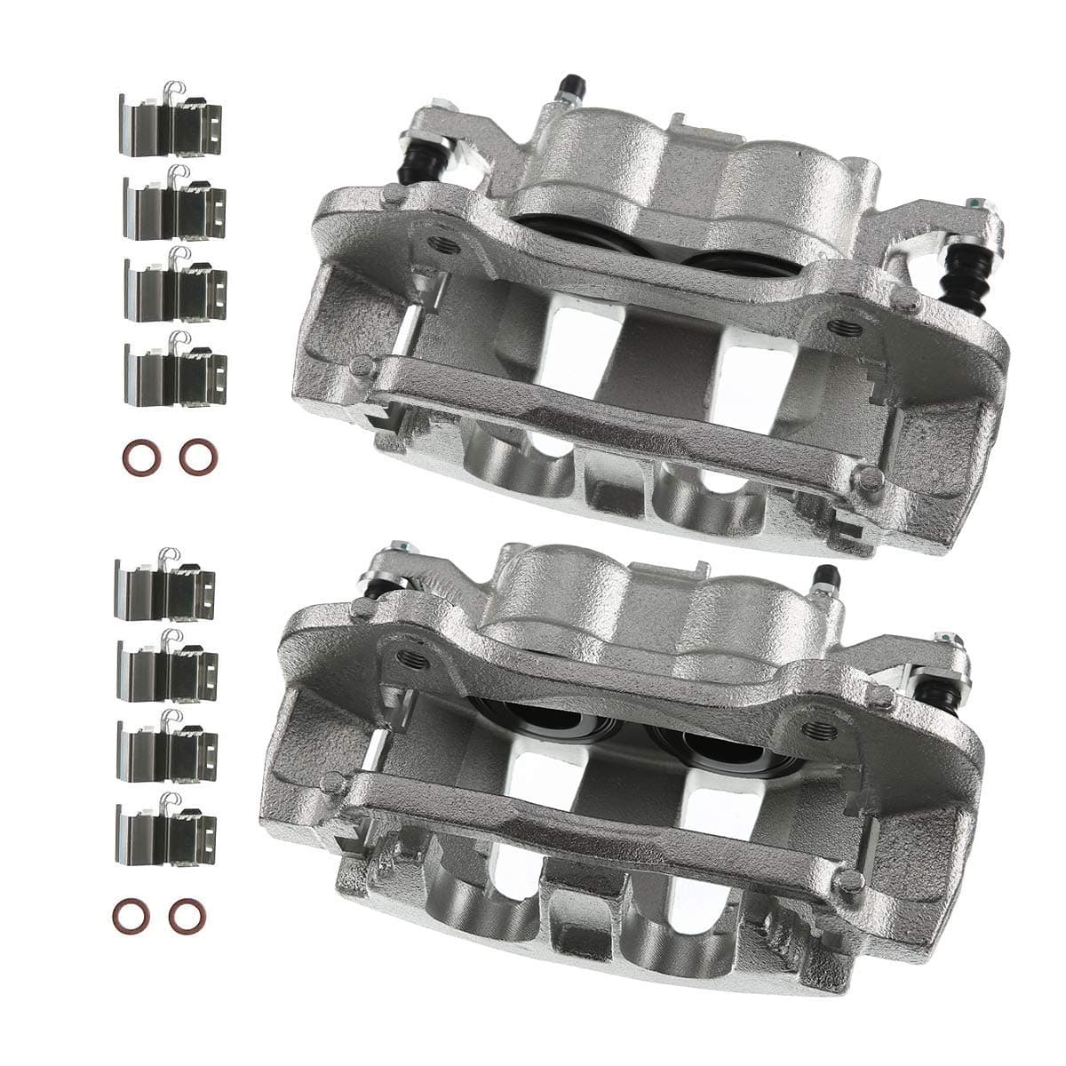 A-Premium Front Disc Brake Caliper Assembly with Bracket Compatible with Select Chrysler, Dodge, Ram and Volkswagen Models - Town & Country 12-16, Grand Caravan 12-18, C/V 13-15, Routan 12-14, 3.6L