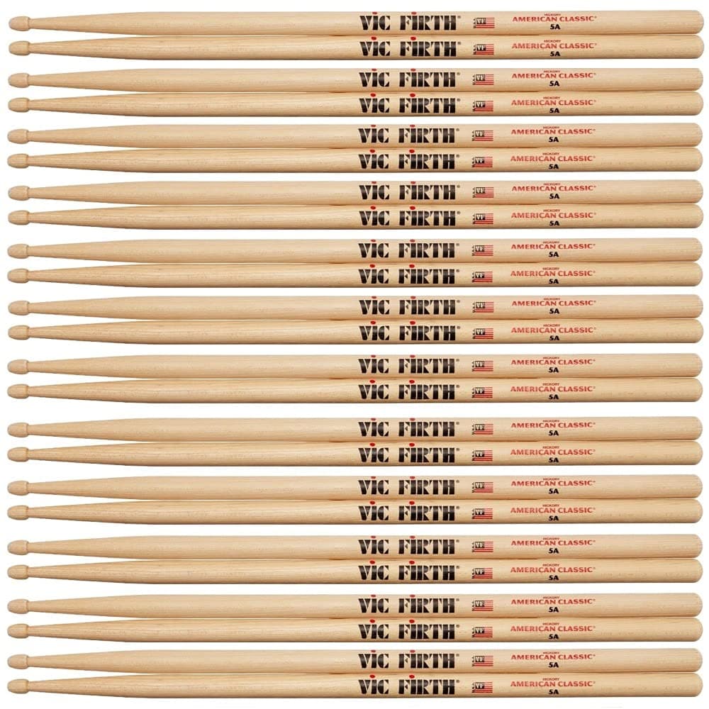 (12 Pair) 5A Drum Sticks - American Classic ? VIC FIRTH