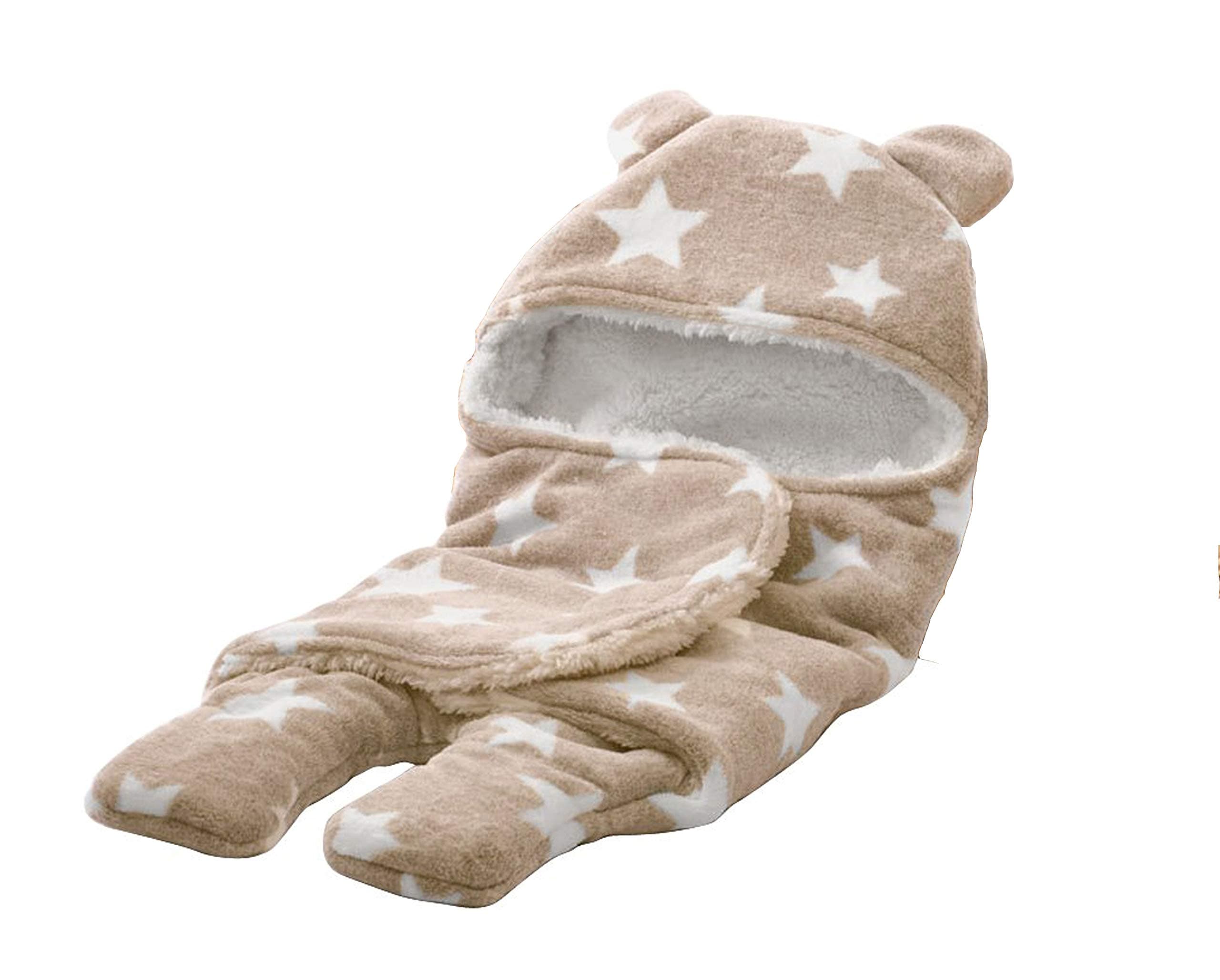 Cutieco Luxury Series Super Soft Flannel Baby Wrapper, Brown