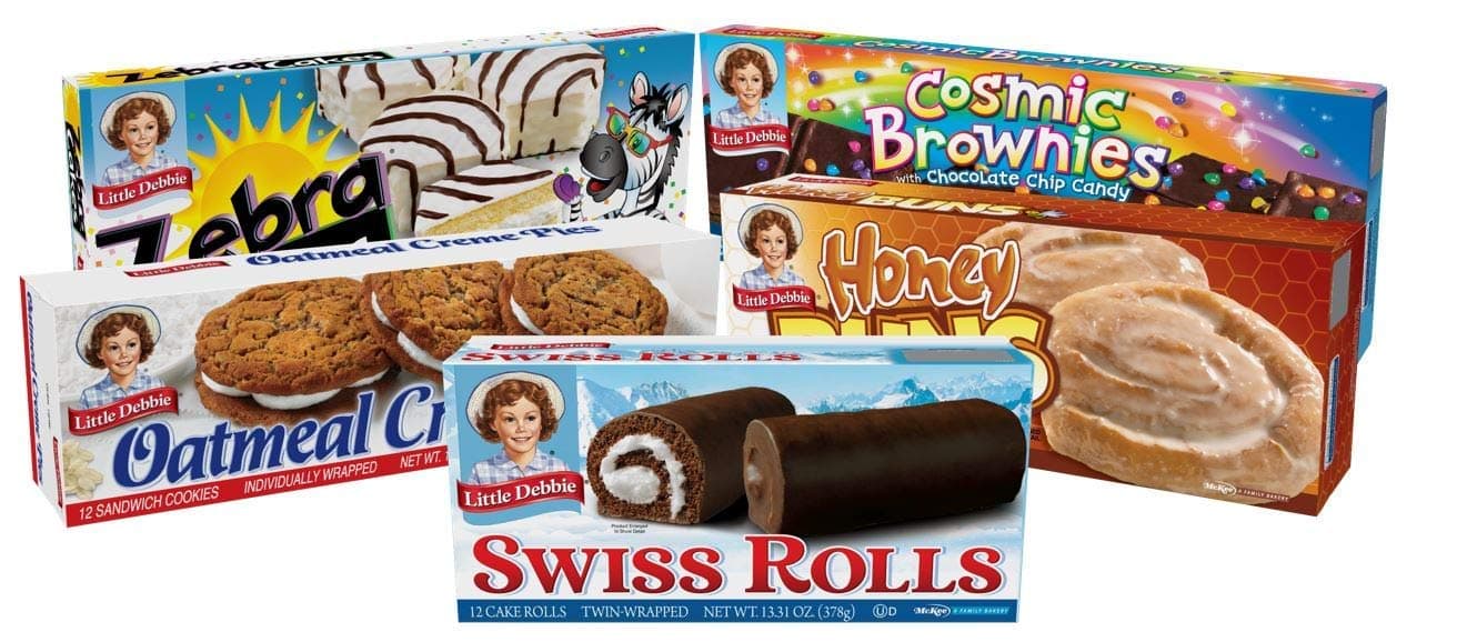 Variety Pack, Zebra Cakes, Cosmic Brownies, Honey Buns, Oatmeal Creme Pies, and Swiss Rolls (1 Box Each)