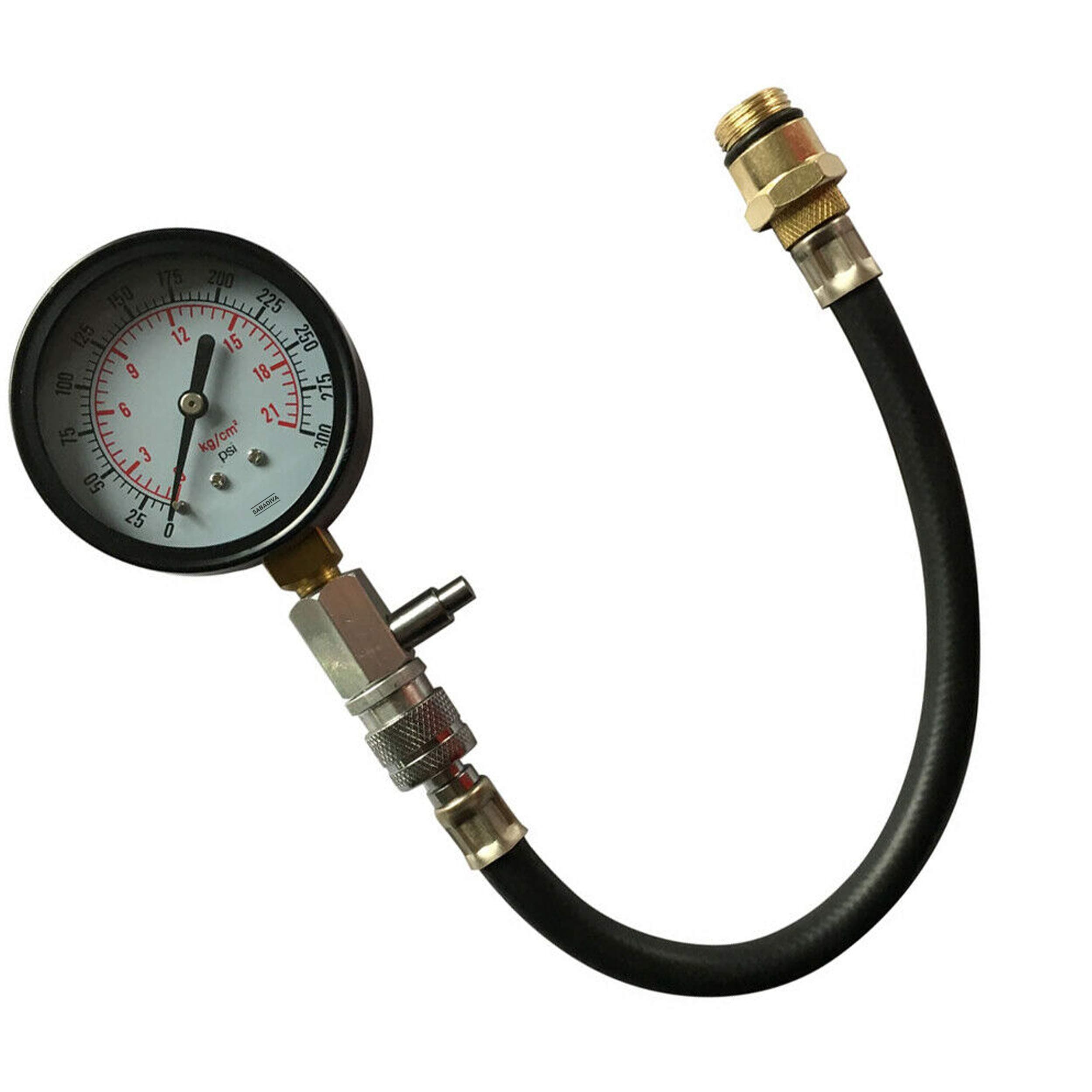 SABADIVA Engine Compression Tester Cylinder Leak Down Tester Compression Kit Tester Fuel Pressure Gauge Tester Compression Tester Automotive