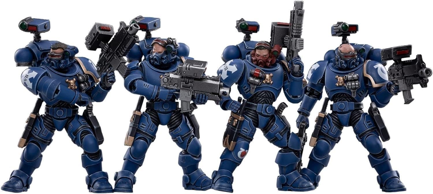 HUAXI Dark Source(HAINAN) TECH JOYTOY Warhammer 40K ULTRAMARINES INCURSORS 1/18 FIG, Multicolor