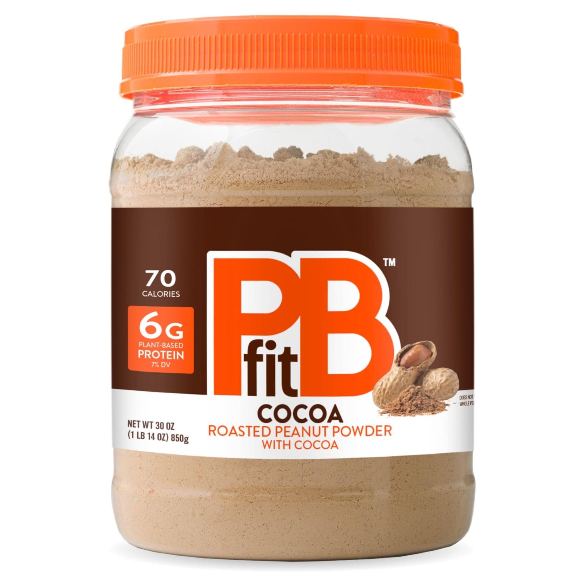 PBfit All-Natural Chocolate Peanut Butter Powder, Powdered Peanut Spread from Real Roasted Pressed Peanuts and Cocoa, 5g of Protein (30 oz.)