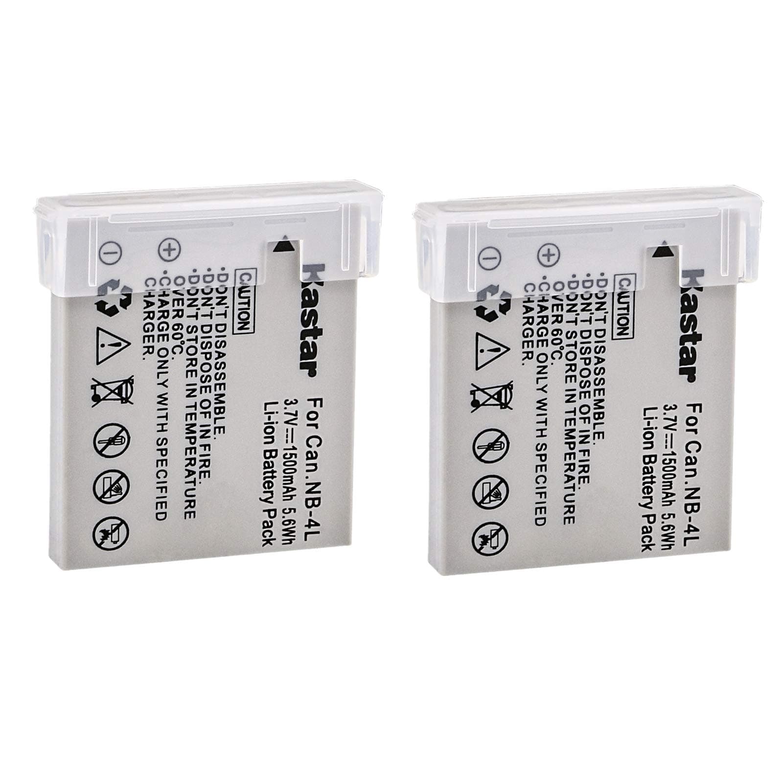 Kastar NB-4L Battery (2-Pack) for Canon PowerShot SD40, SD30, SD200, SD300, SD400, SD430, SD450, SD600, SD630, SD750, SD780, SD940, SD960, SD1000, SD1100, SD1400, TX1, ELPH 100, 300, 310, 331, VIXIA