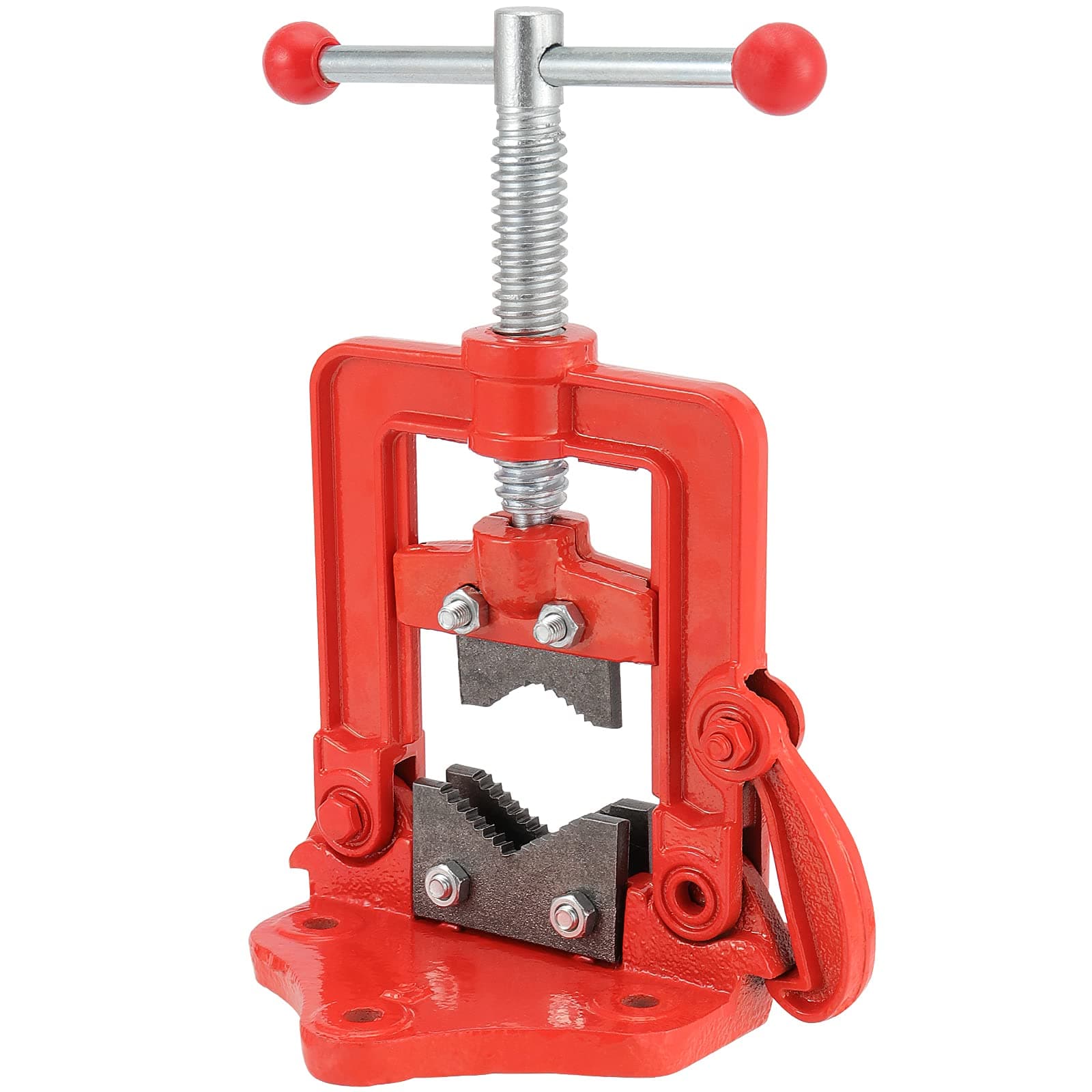 Heavy Duty Pipe Vice - 0.4 to 2.4 Inches Capacity, Forged Bench Yoke Vise Threader for Cutting & Fixing Pipes 10 to 60mm