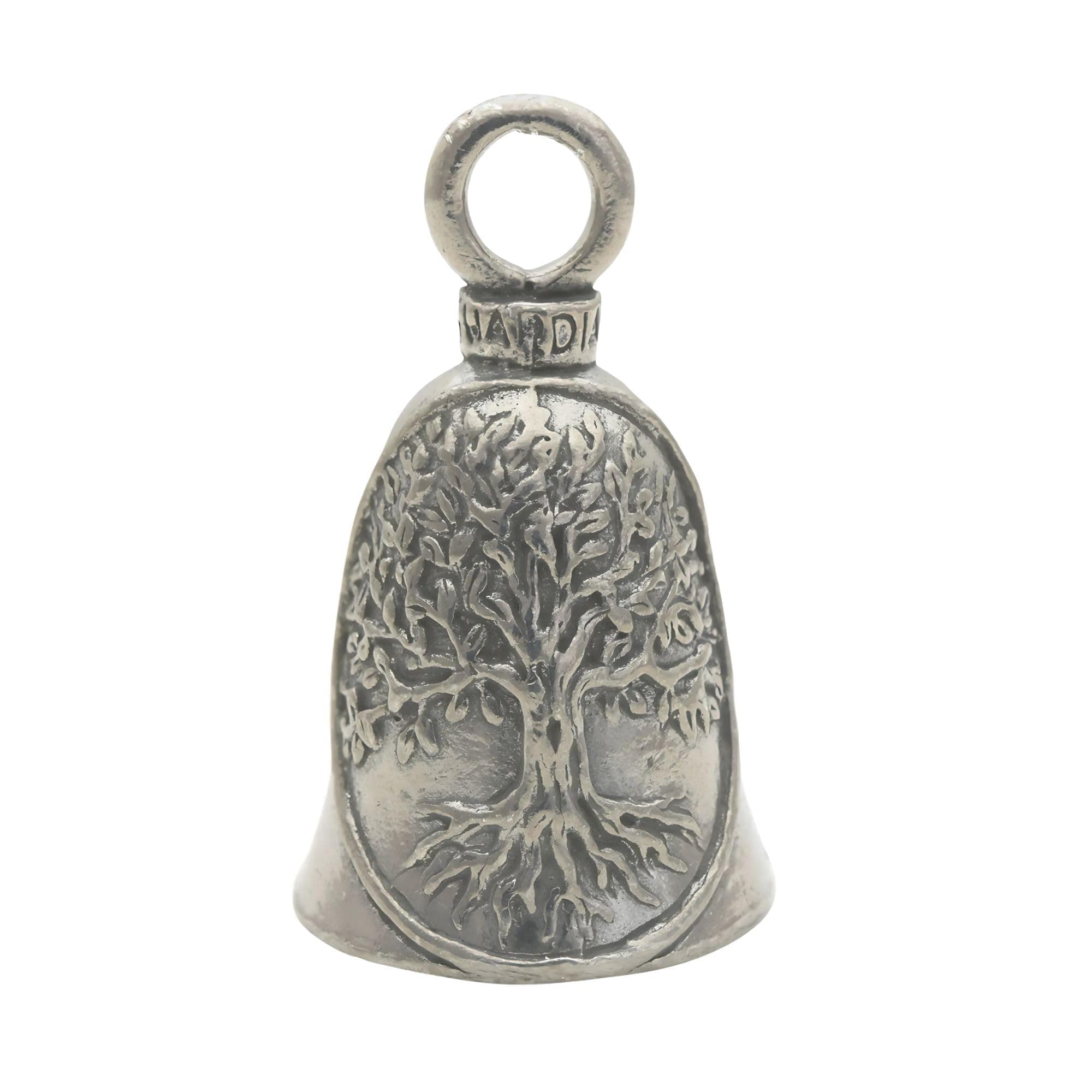 Celtic Good Luck Bell w/Keyring & Black Velvet Gift Bag | Motorcycle Bell | Lead-Free Pewter | Made in USA