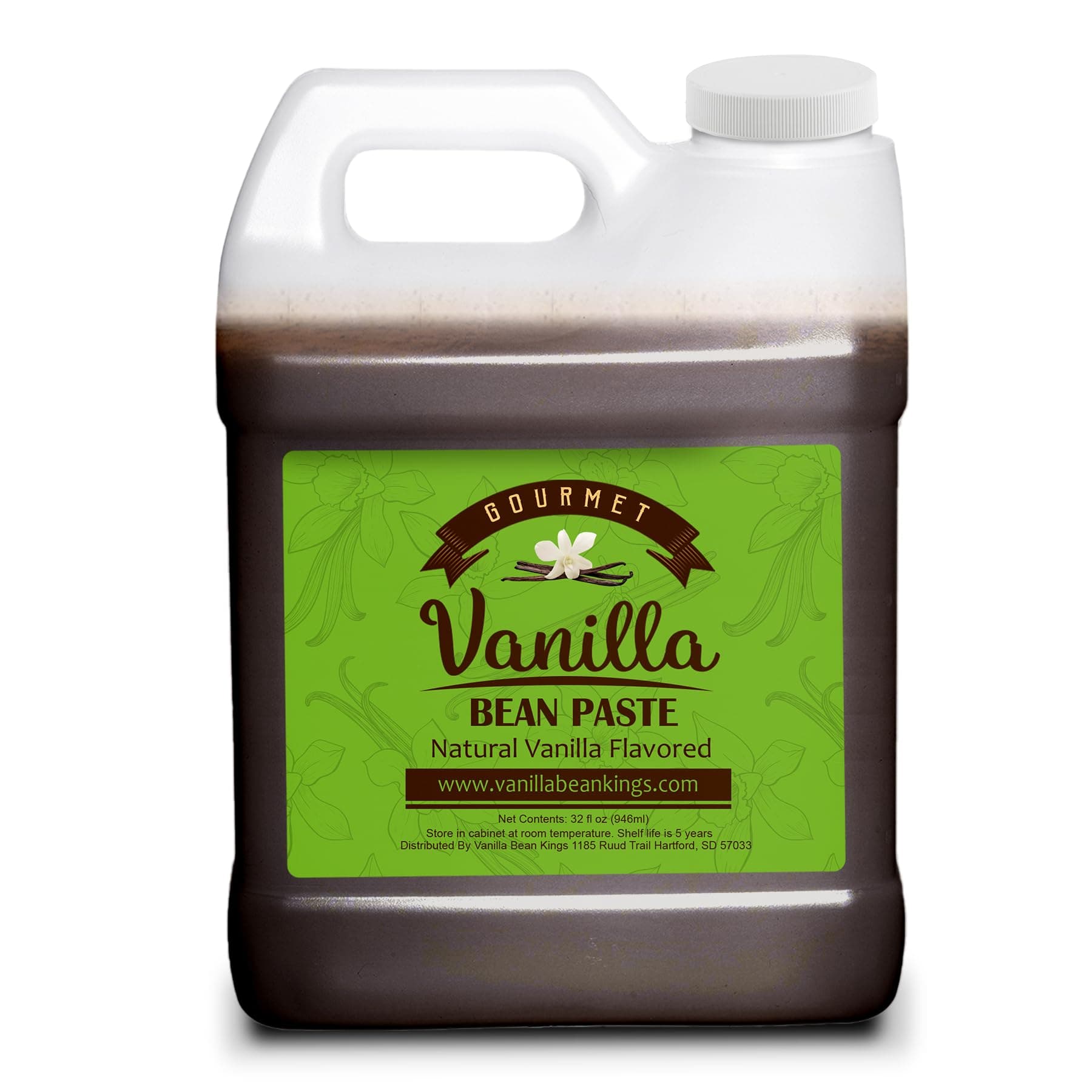 Vanilla Bean Kings Vanilla Bean Paste for Baking and Cooking - Gourmet Madagascar Bourbon Blend made with Real Vanilla Seeds - 32 Ounces