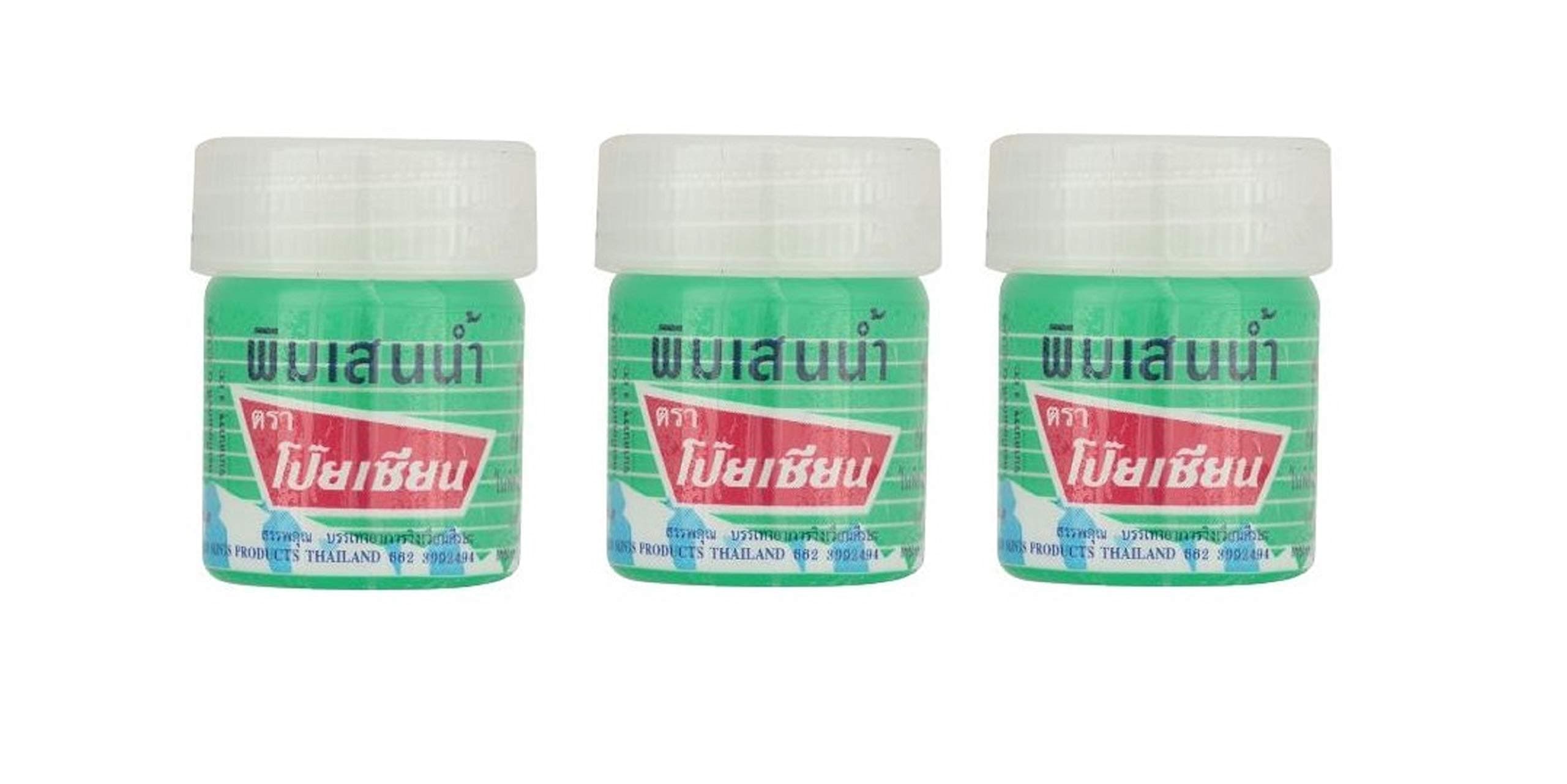 Pim Saen Balm Oil Nasal Inhaler Inhalant Relief Dizzy Faintness 8 cc. 8ml (Pack of 3)