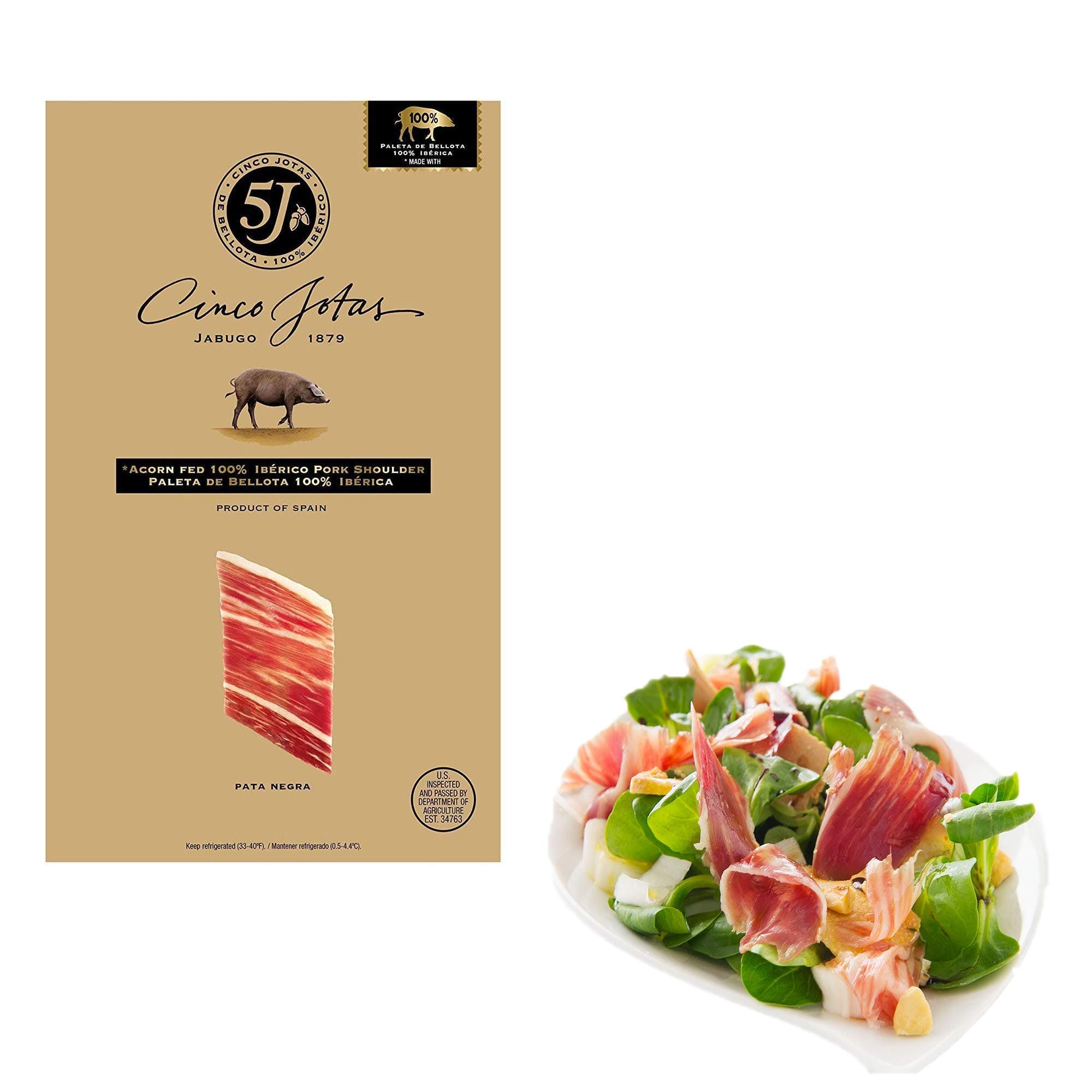 Paleta Iberico De Bellota Sliced Ham, Acorn Fed Premium Taste Pork Shoulder - 3 oz