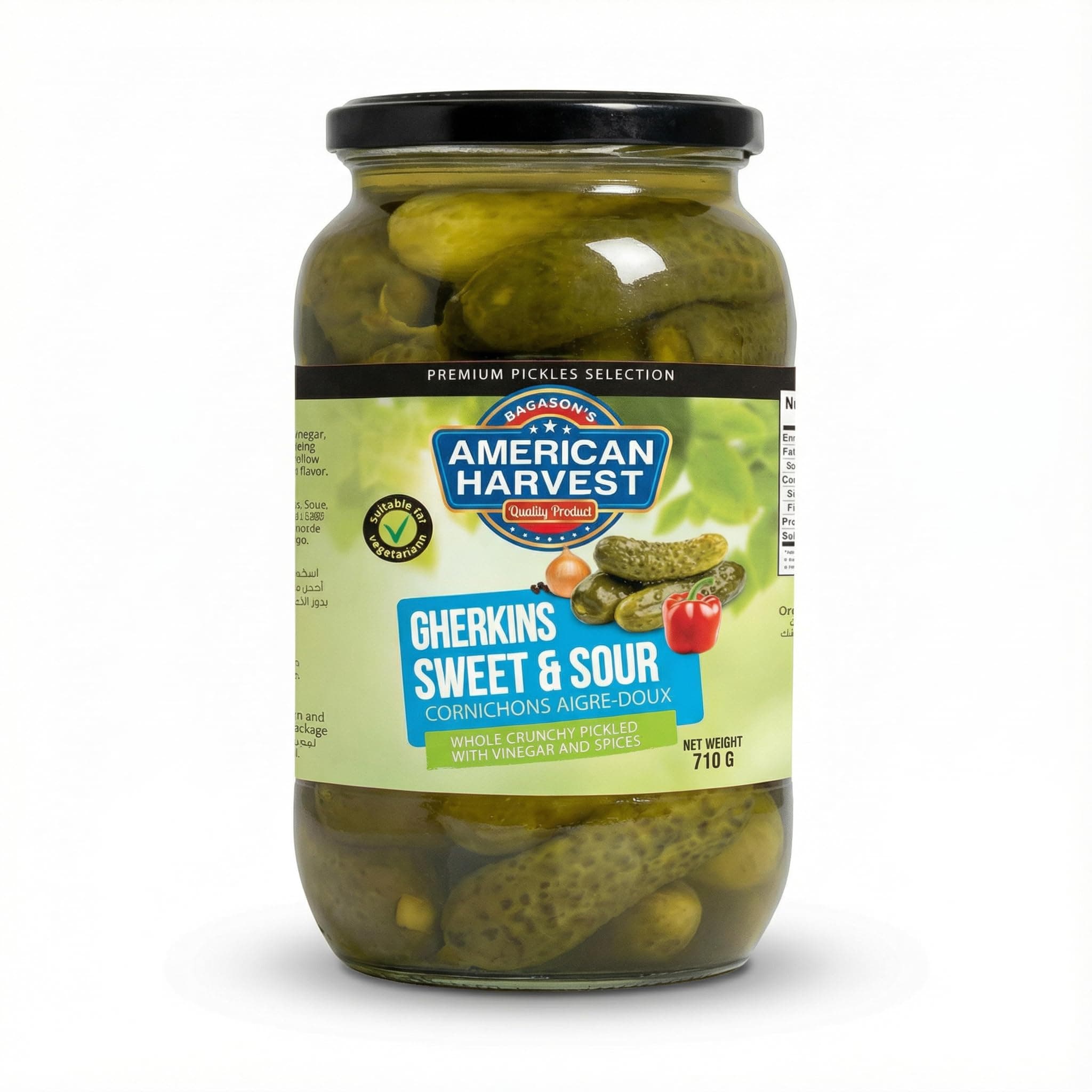 Whole Dill Pickle Gherkins | Sweet & Sour Length 6-9cm | 710g