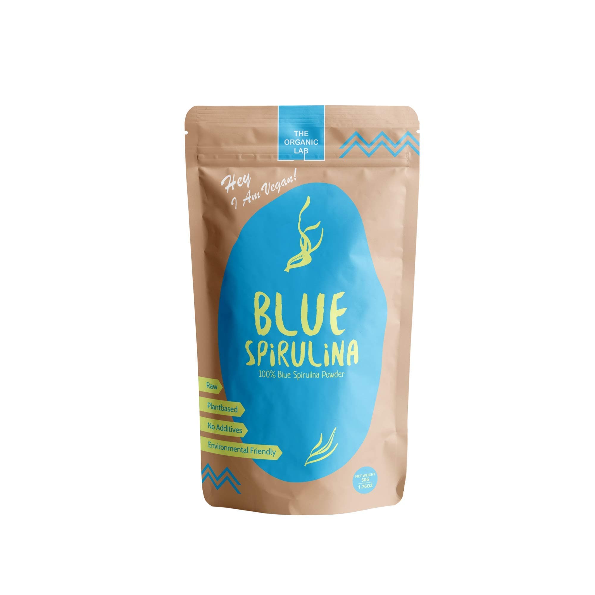 The Organic LAB 100% Natural Blue Spirulina (Phycocyanin) 50gr. / 1.76 oz. SuperFood Powder - Raw - Vegan - Natural - Gluten Free - Non GMO - No Additives - No Preservatives (50 gr.)