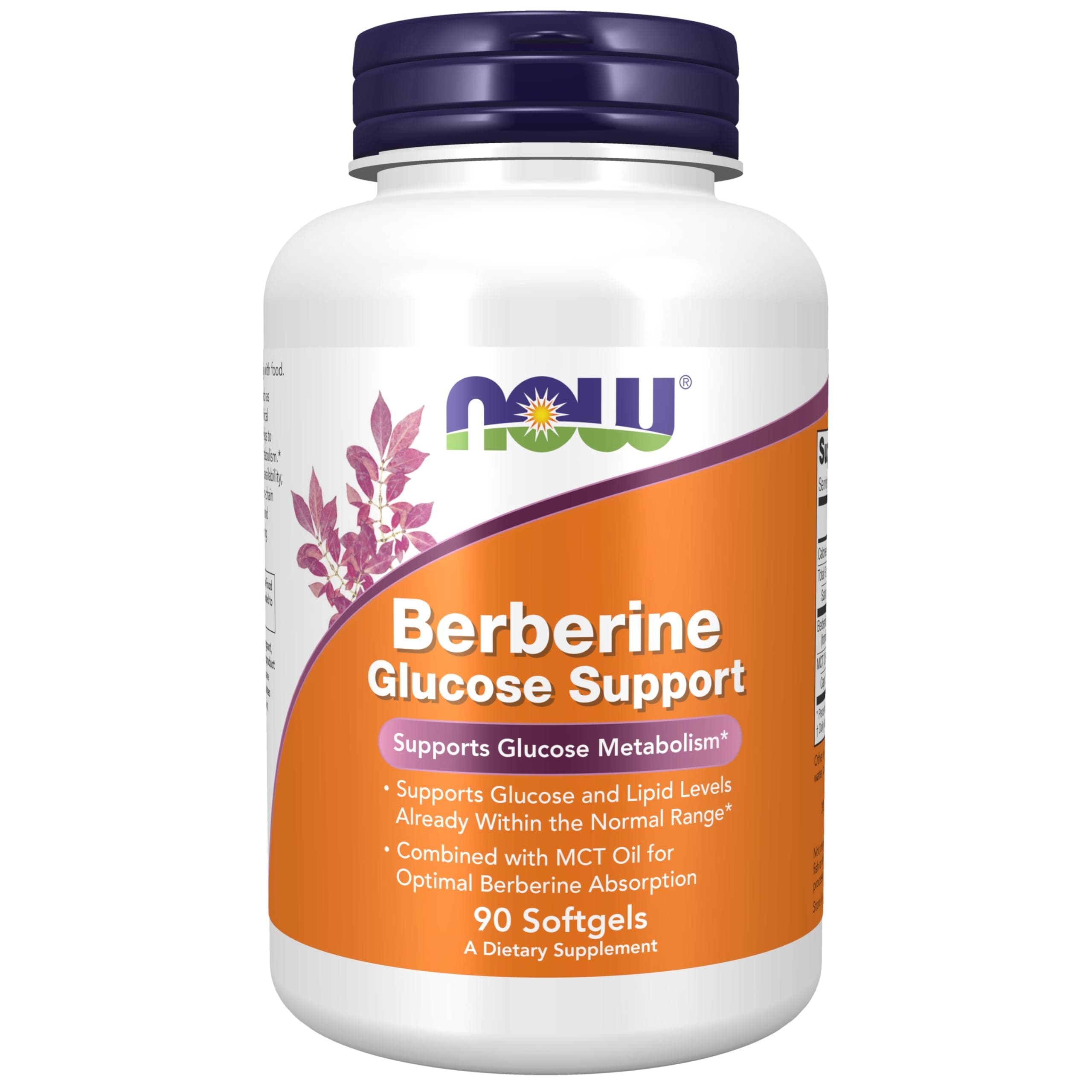Supplements, Berberine Glucose Support, Combined with MCT Oil for Optimal Berberine Absorption, 90 Softgels