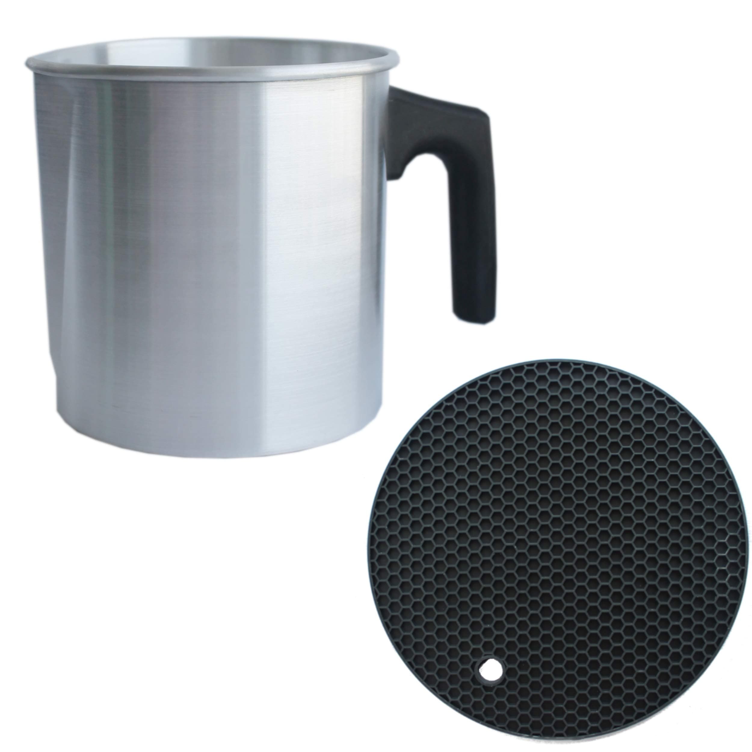 CozYours 2 lb Candle Making Pouring Pot (1 pc) & Trivet Mat (1 pc)