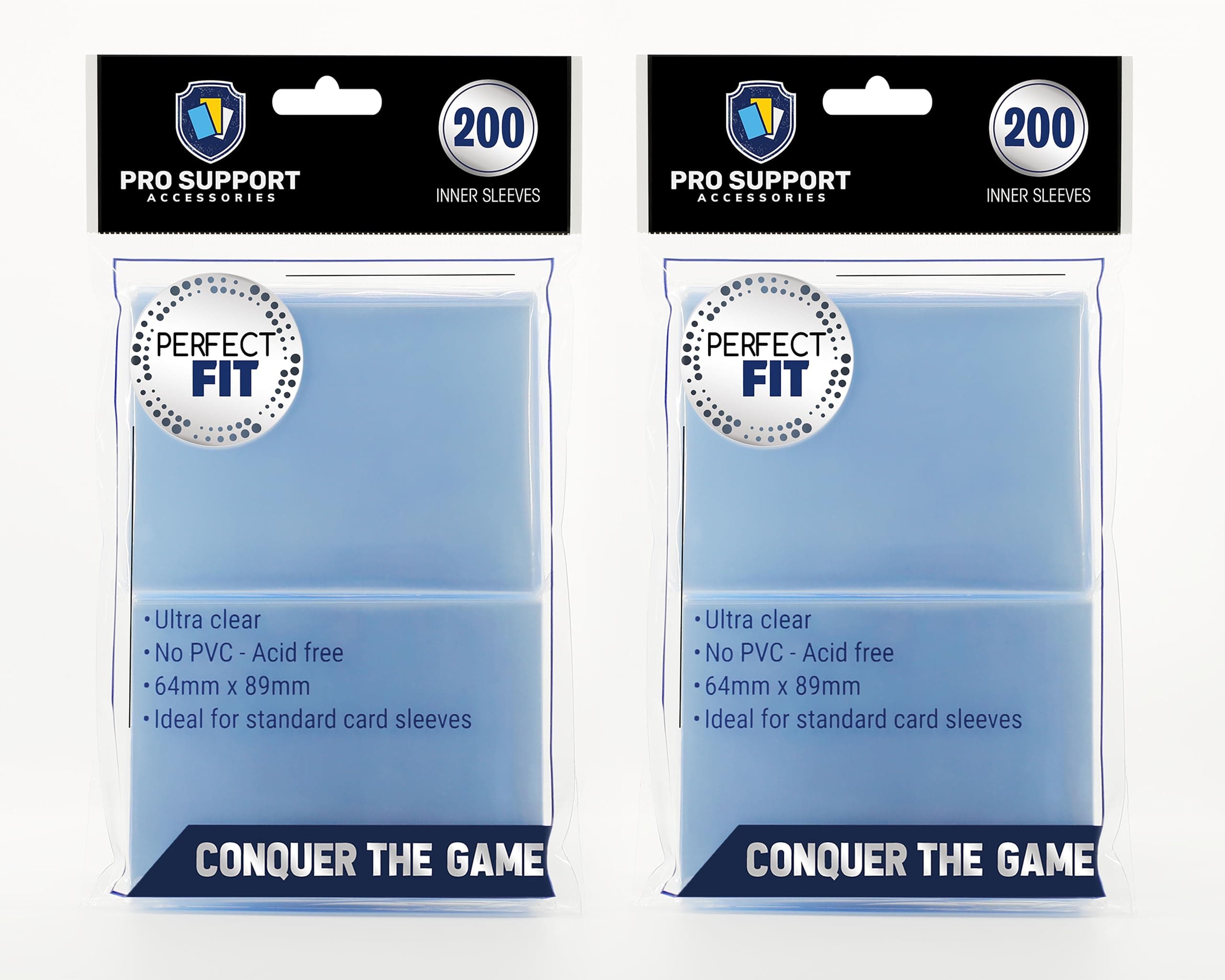 Pro Support 400 Premium Ultra Clear Standard Size Card Sleeves. Perfect for Double-sleeving and Compatible with Pokemon Cards and Magic The Gathering