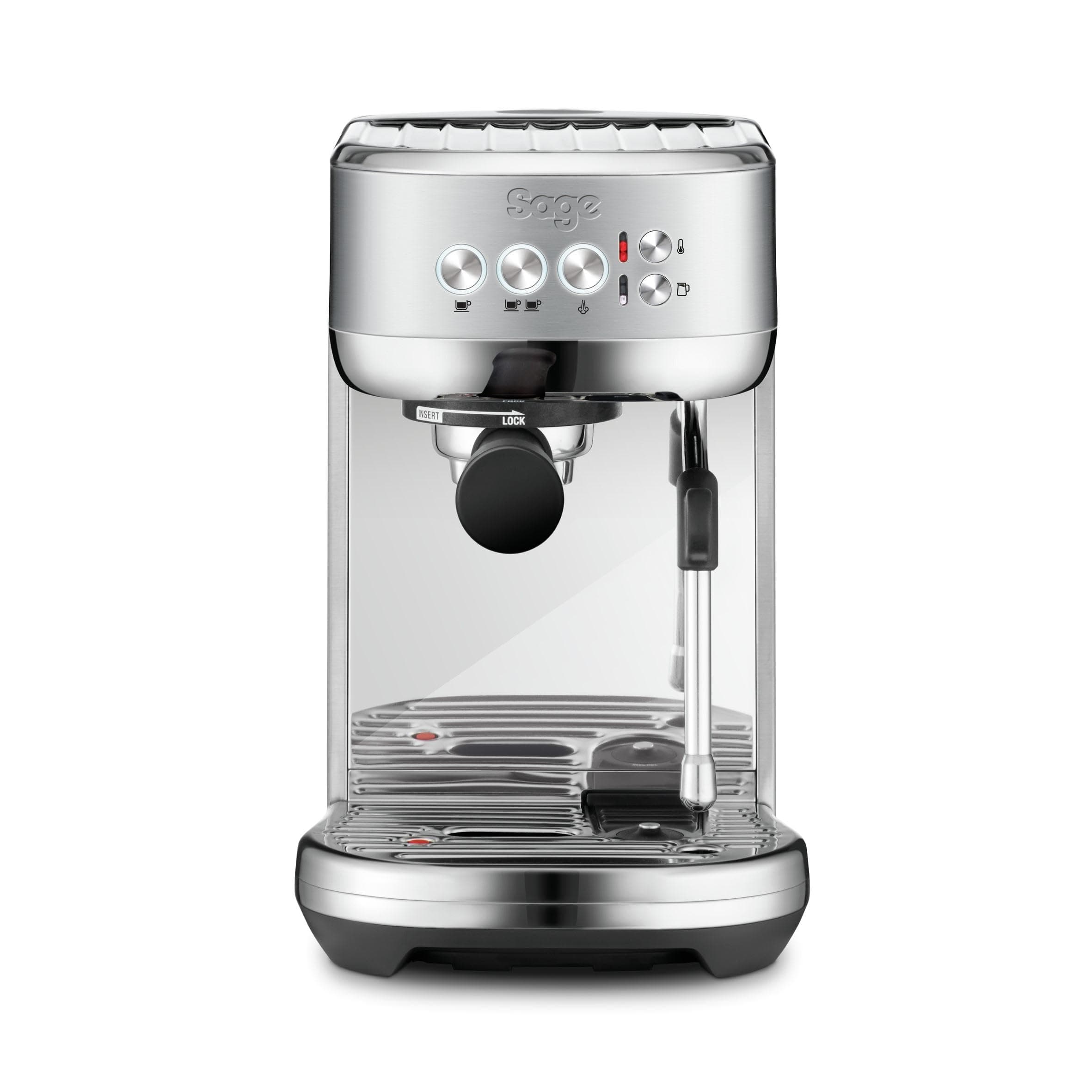 The Bambino Plus - Compact Coffee Machine with Automatic Milk Frother - 1.9L, 15 bar, 1600 W - Single or Double Shot Espresso Maker, Cappuccino, Latte, Brushed Stainless Steel