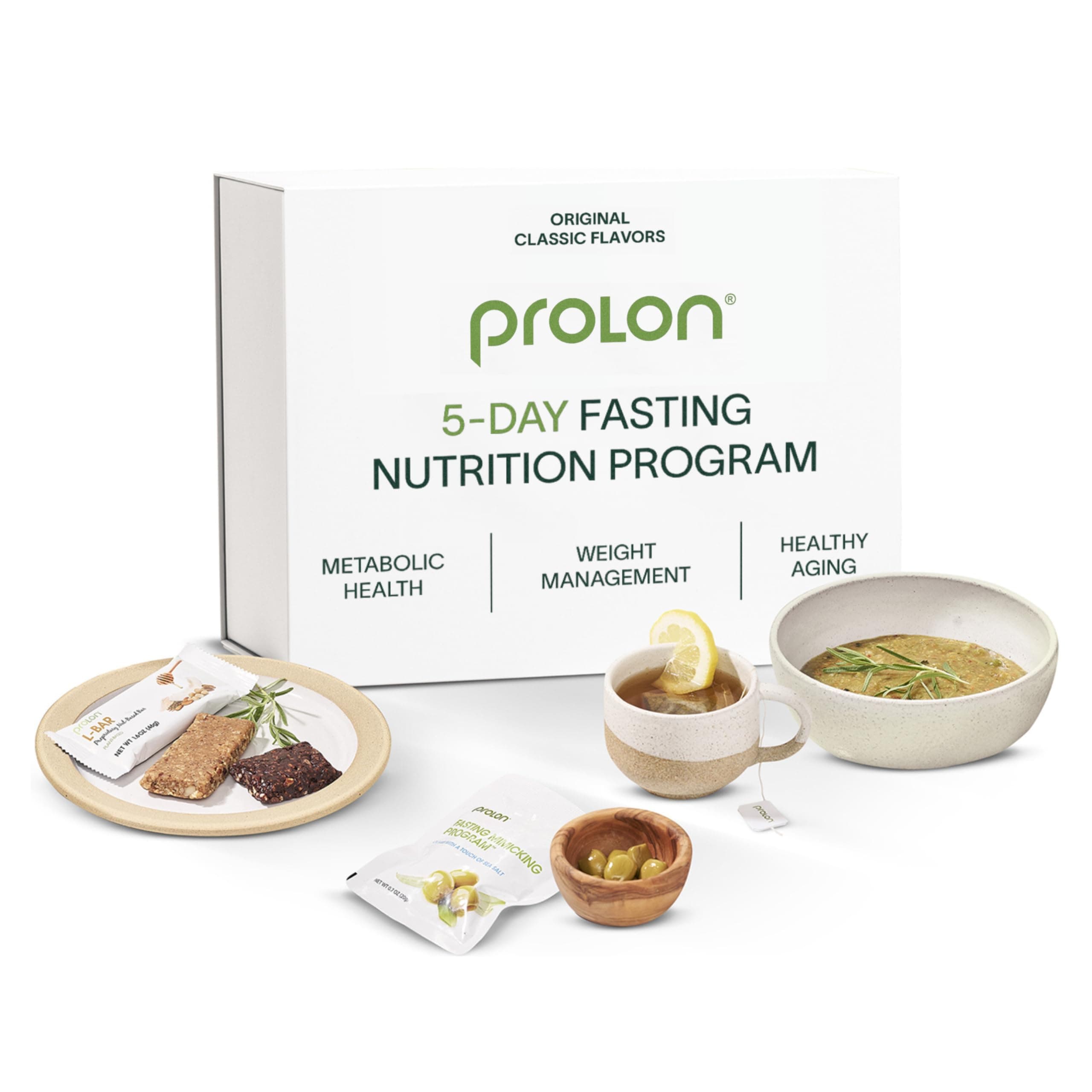 Prolon 5 Day Fasting Kit | Fasting Program for Women & Men | Fasting Mimicking Diet Developed to Not Break Your Fast | Low Calorie Pre Made Meals | Plant Based Ingredients for Diet Support | Kit 1