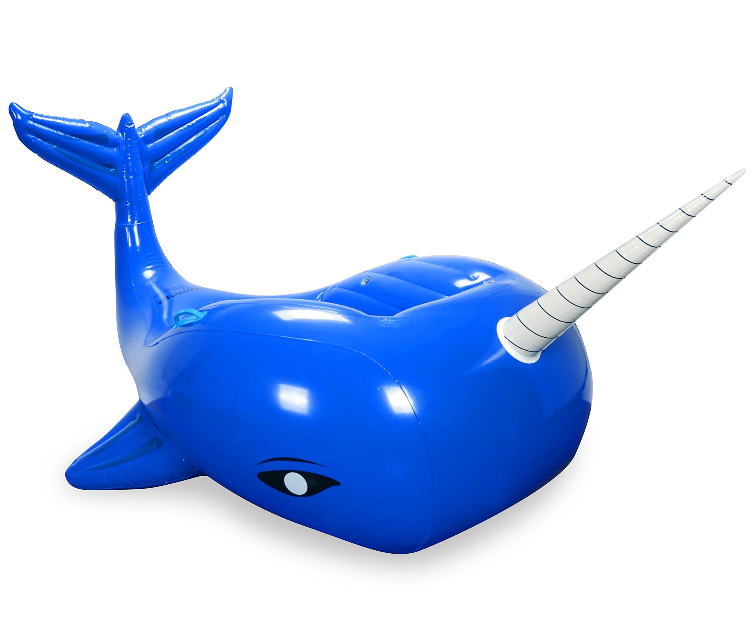 Mimosa Inc Narwhal Whale Inflatable Premium Quality Giant Size Pool Float