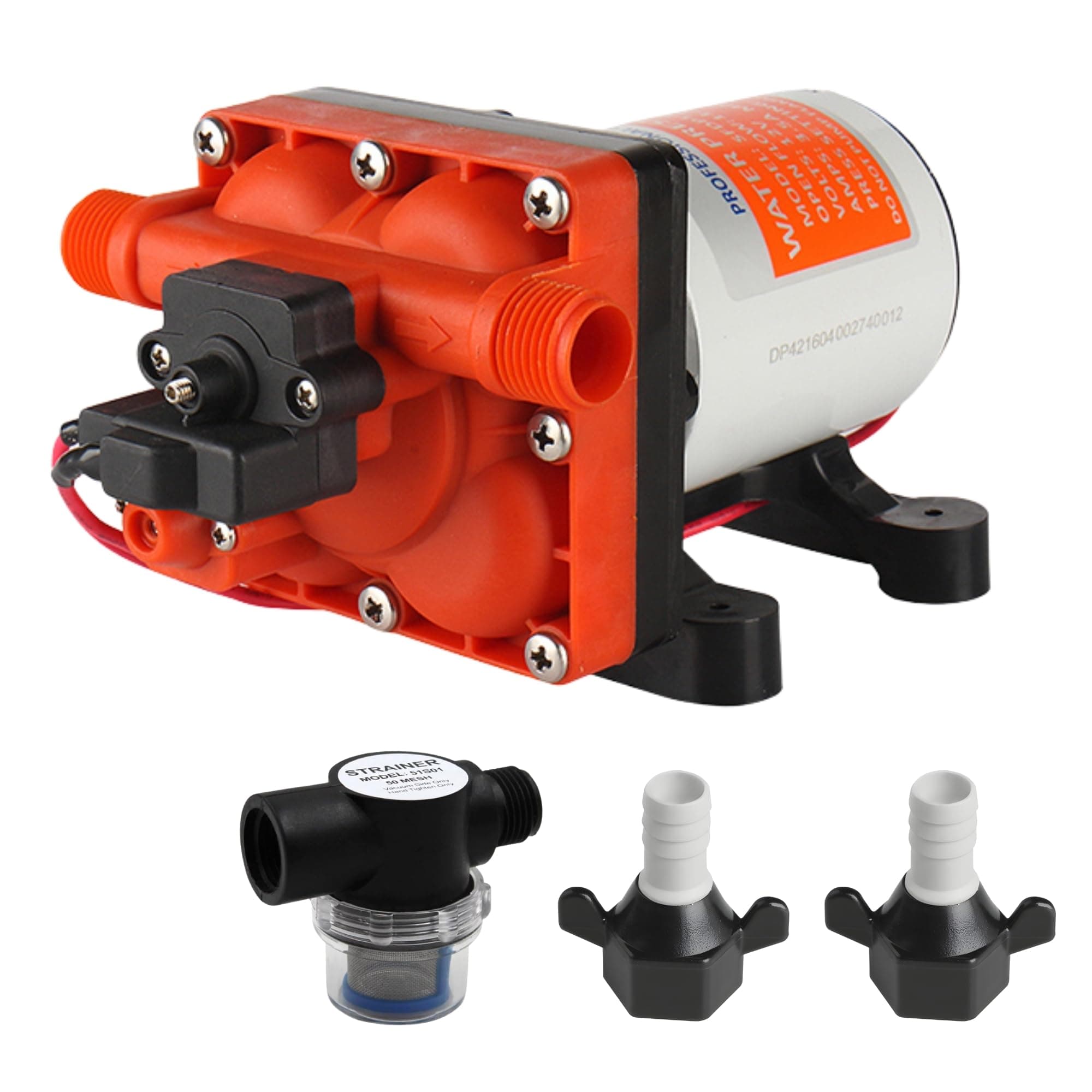 SEAFLO 42 Series On Demand Water Pressure Pump 12V 3.0 GPM 55PSI, with Bypass for Reduced Cycling, Self-Priming, For Marine/RV/Off-Grid, CE & Rohs Certified, UL Listed, 4-Year Warranty