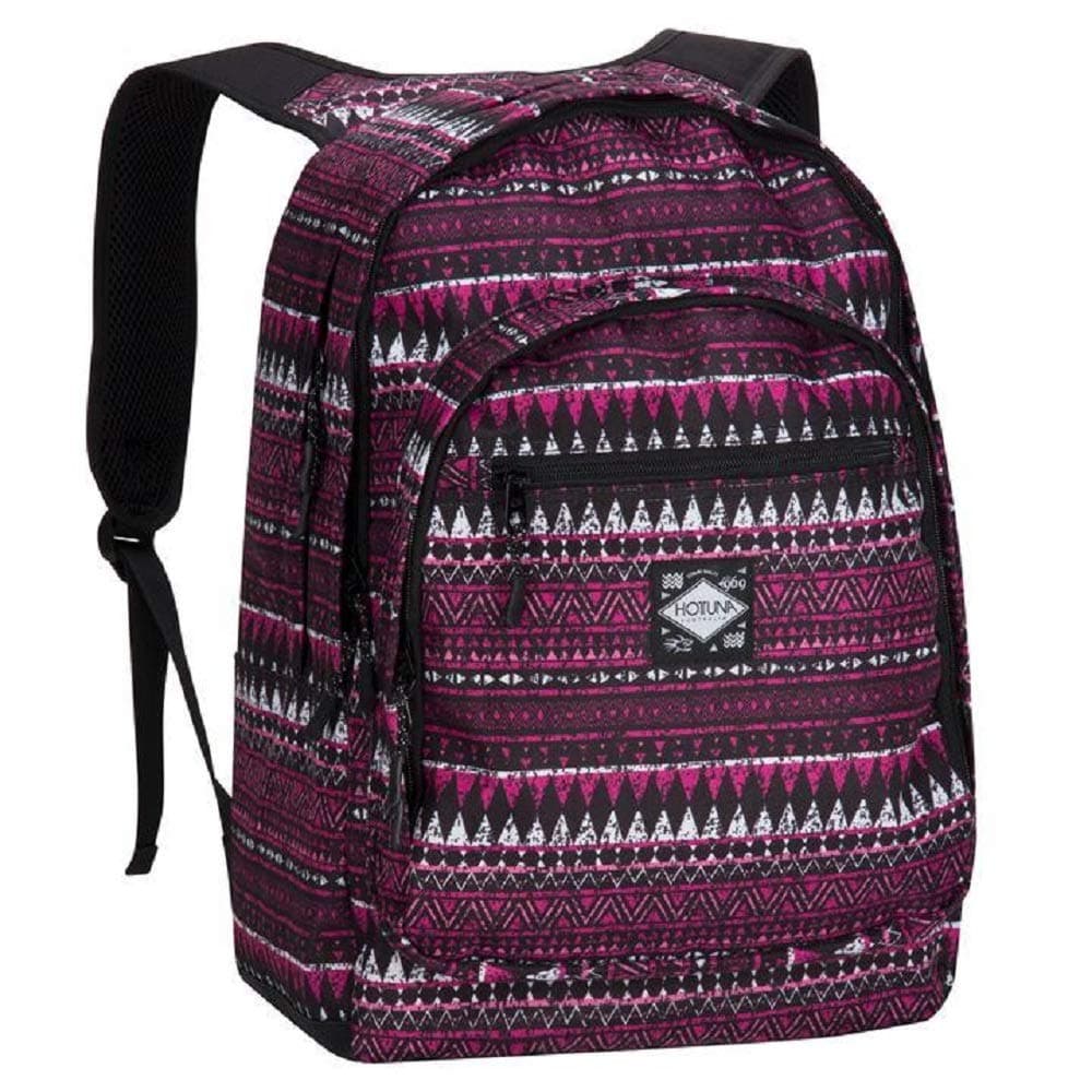 Unisex Branded Hot Tuna Summer Print Backpack Rucksack Bag H46 x W35 x D16 cm (N, Pink Tribal)