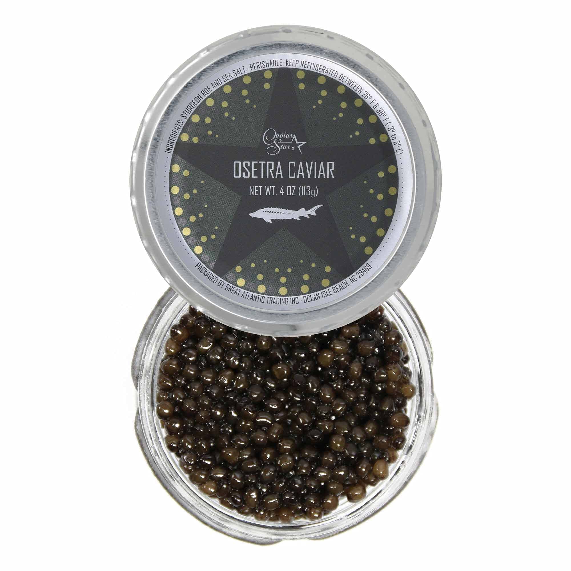 - Caviar Star - Premium Black Caviar Sturgeon from Sustainable Farms - Exquisite MALOSSOL Osetra Sturgeon Caviar - Fresh Russian Caviar Food - Gourmet Culinary Experience - 4 Ounce