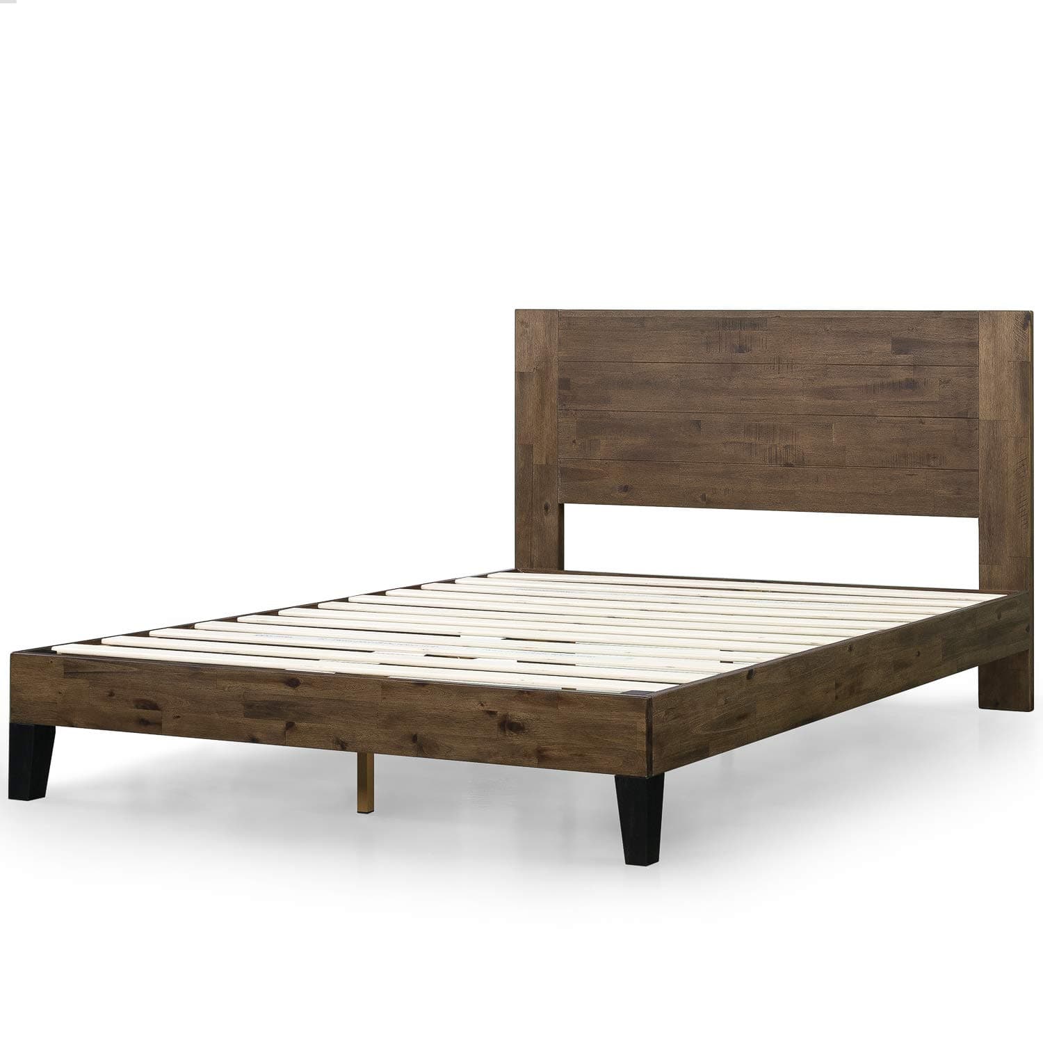 Zinus Tonja Wood Platform Bed Frame with Headboard, Mattress Foundation with Wood Slat Support, No Box Spring Needed, Easy Assembly, Queen
