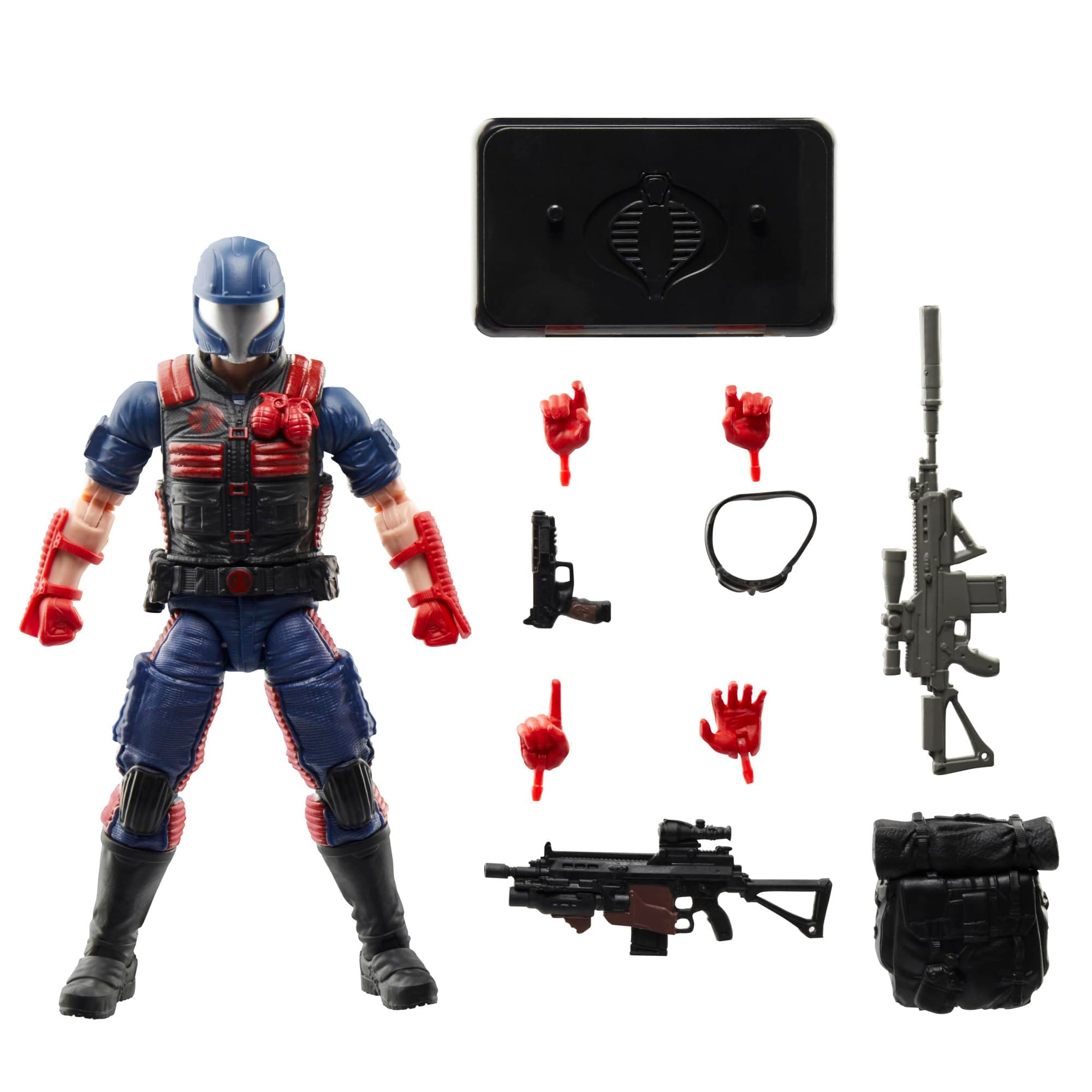 Classified Series Retro Cardback Cobra Viper, Collectible 6 Inch Action Figure with 13 Accessories