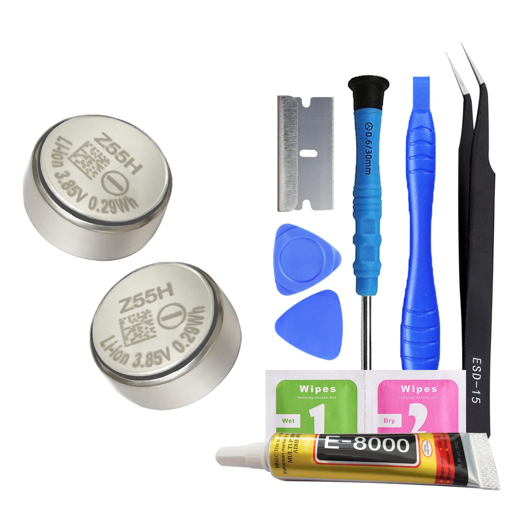 Z55h Battery for Sony WF-1000XM4 (1 Set) Compatible for Sony WF-1000XM4 XM4 Battery Replacement Earbud Headphones Replacement Batteries with Glue and Tool Kits