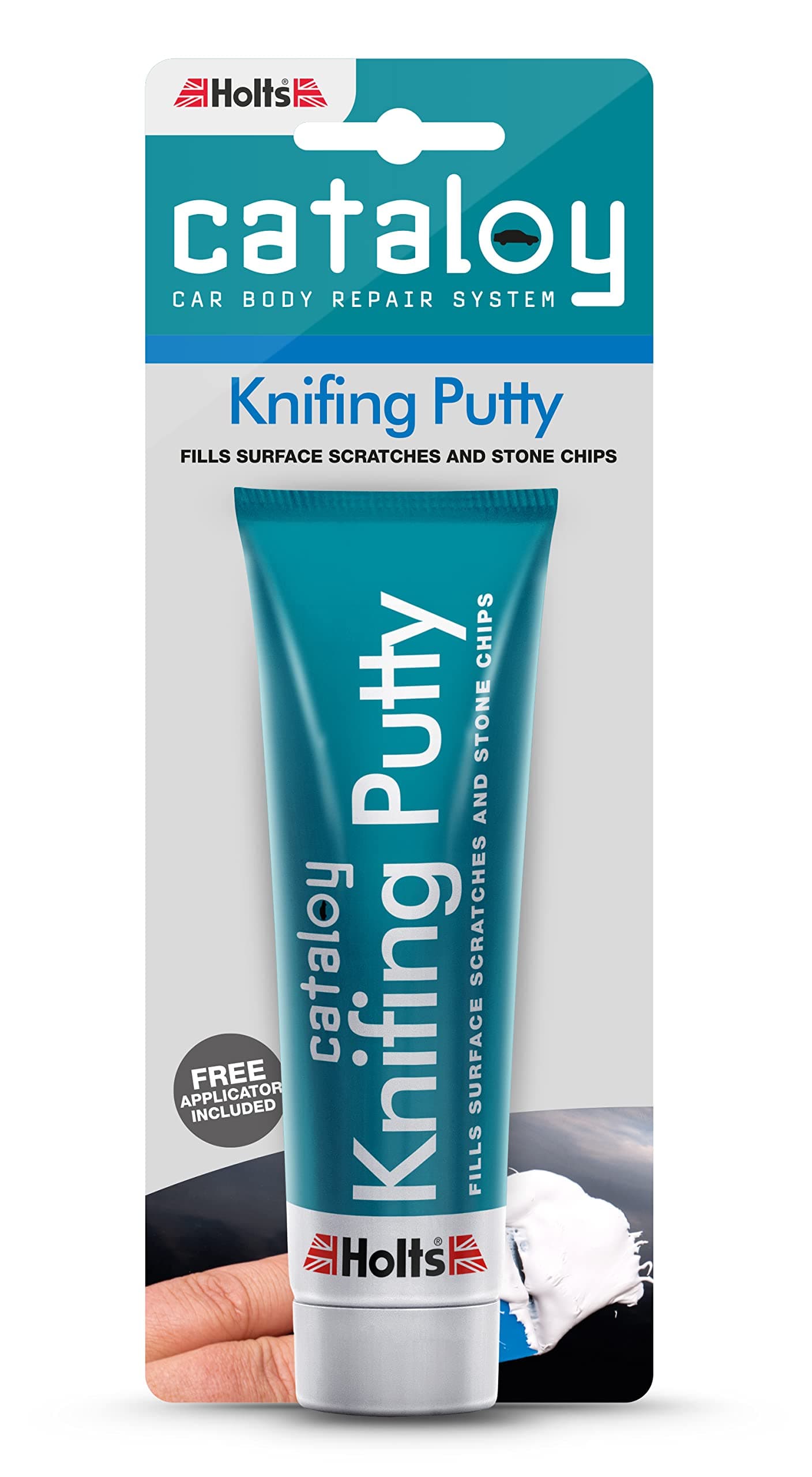 Holts Cataloy Car Body Filler, Knifing Putty To Fill Scratches & Stone Chips, Durable & Easy To Use Car Filler, Ideal For All Exterior Bodywork With A Perfectly Smooth Finish, Applicator Included 100g