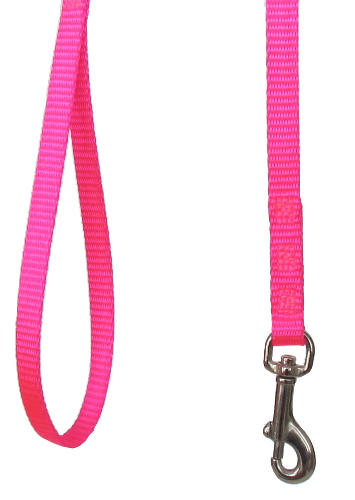 Sandia Pet Products 3/8" Neon Pink Nylon Webbing 4 Ft. Leash