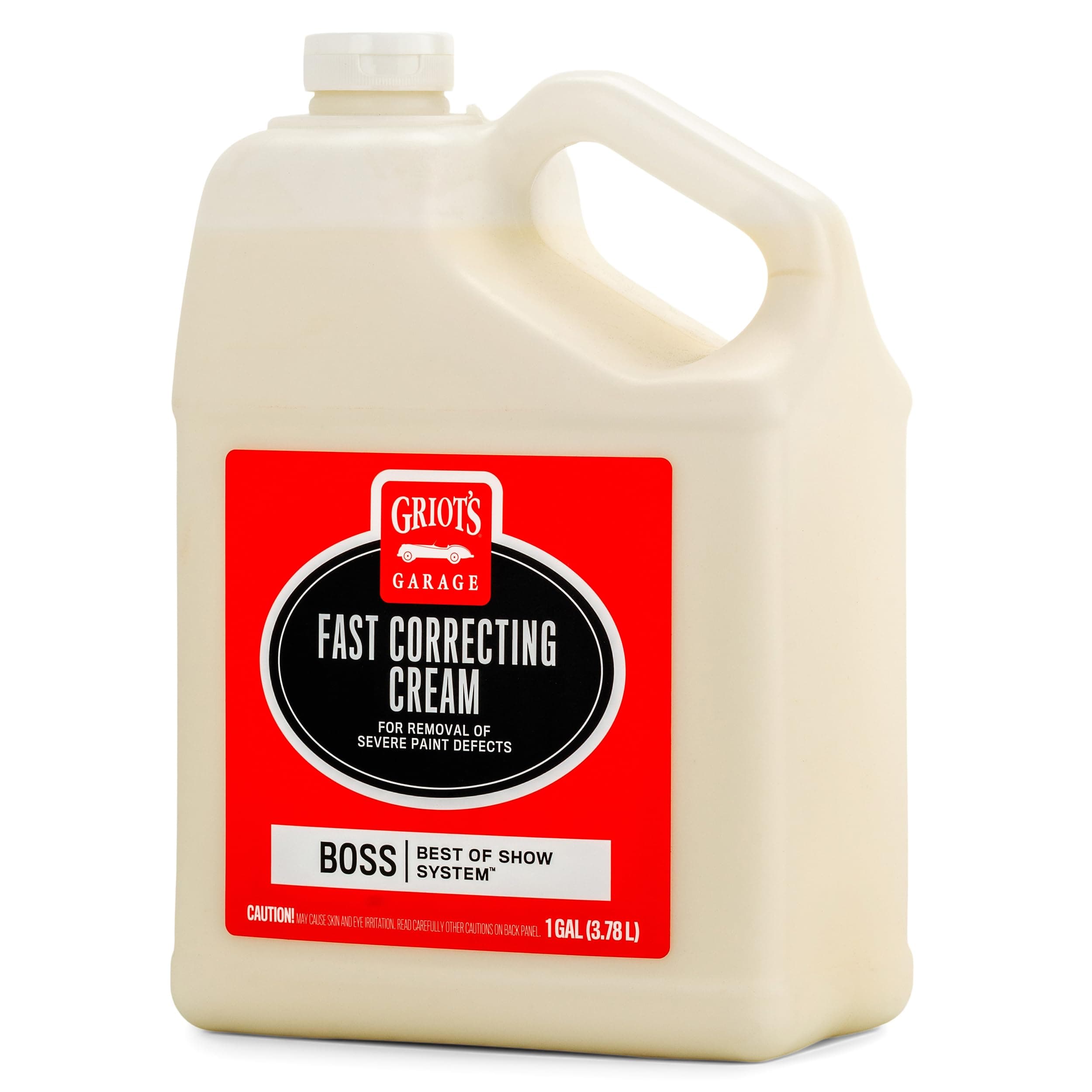 Griot's Garage BOSS Fast Correcting Cream for Car Polishing and Detailing, Swirl, Scratch Remover for Vehicles, One Gallon