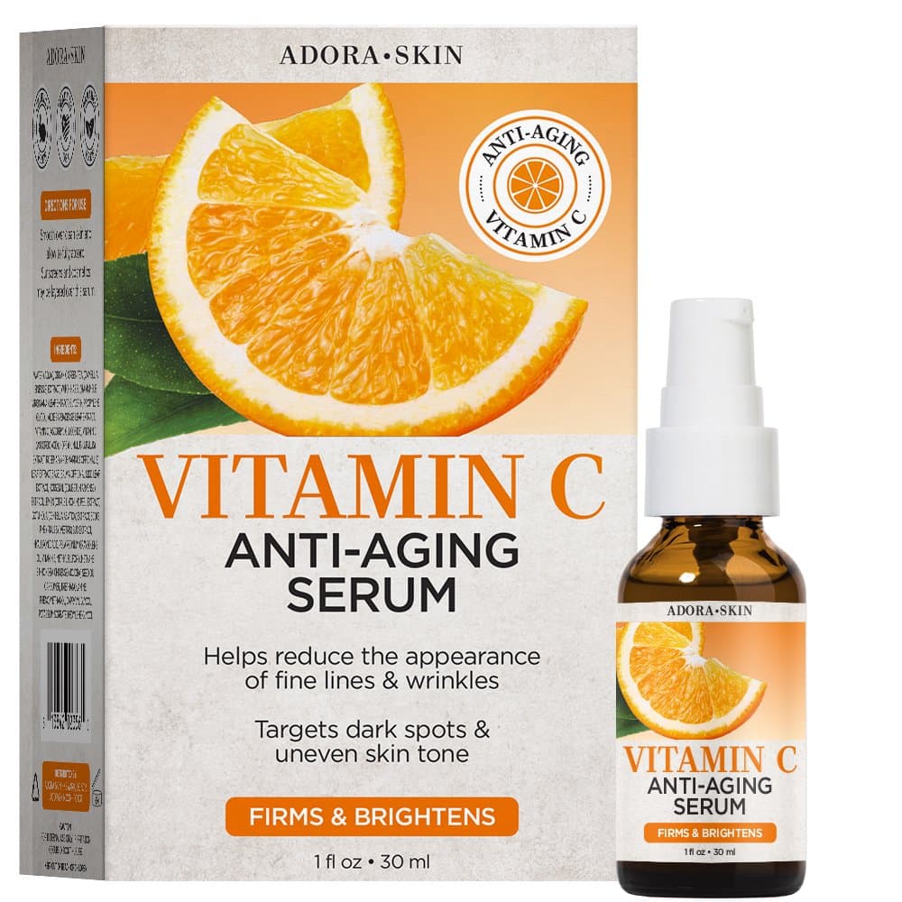 ADORASKIN Vitamin C Anti Aging Serum. Firms and Brightens. Target dark spots & uneven skin tone. 1 FL OZ