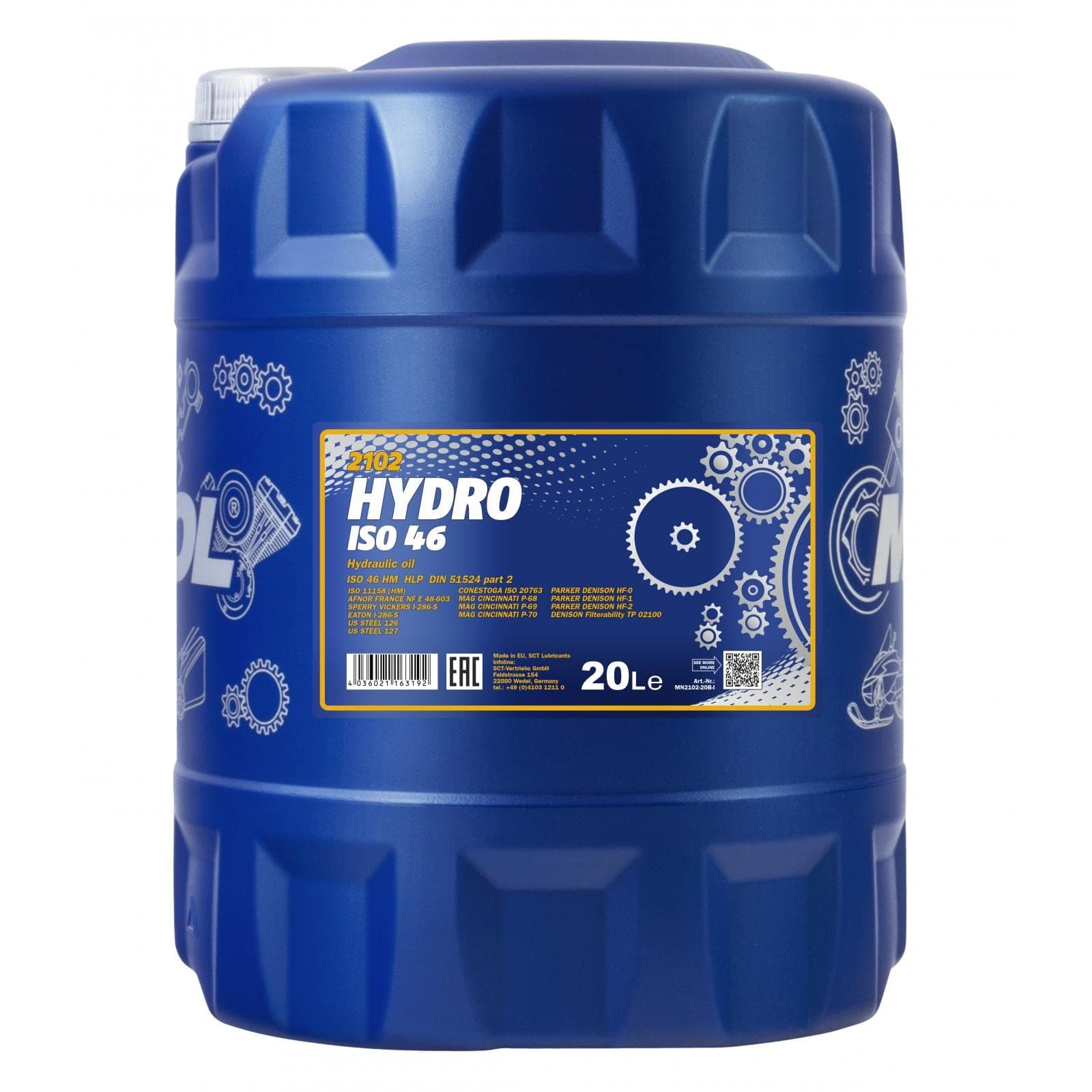 20 Litres Hydro ISO 46 Hydraulic Oil DIN 51524-2 All Season Mineral Based