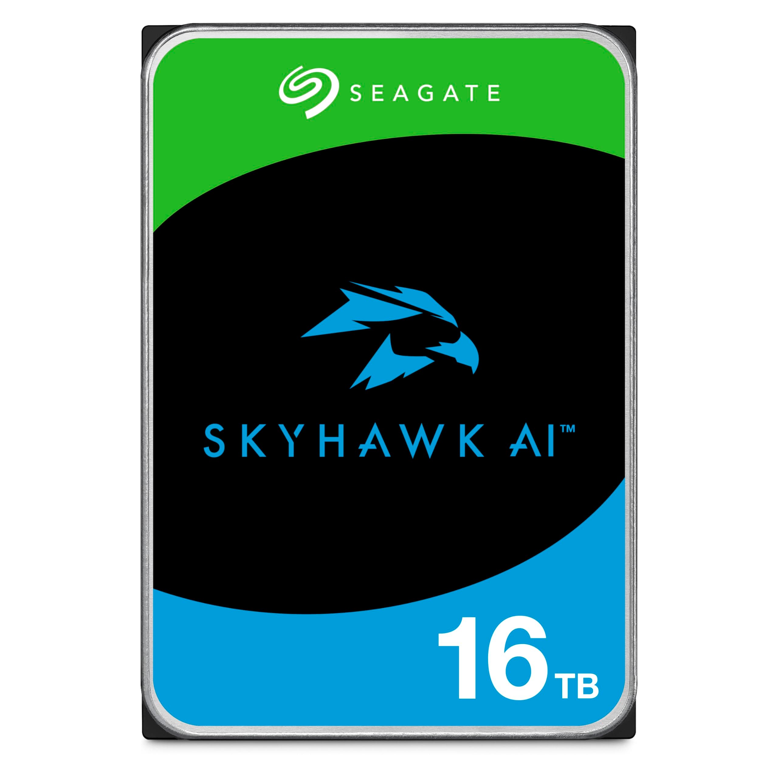 Skyhawk AI 16TB Video Internal Hard Drive HDD – 3.5 Inch SATA 6Gb/s 512MB Cache for DVR NVR Security Camera System with Drive Health Management and in-House Rescue Services (ST16000VE004)