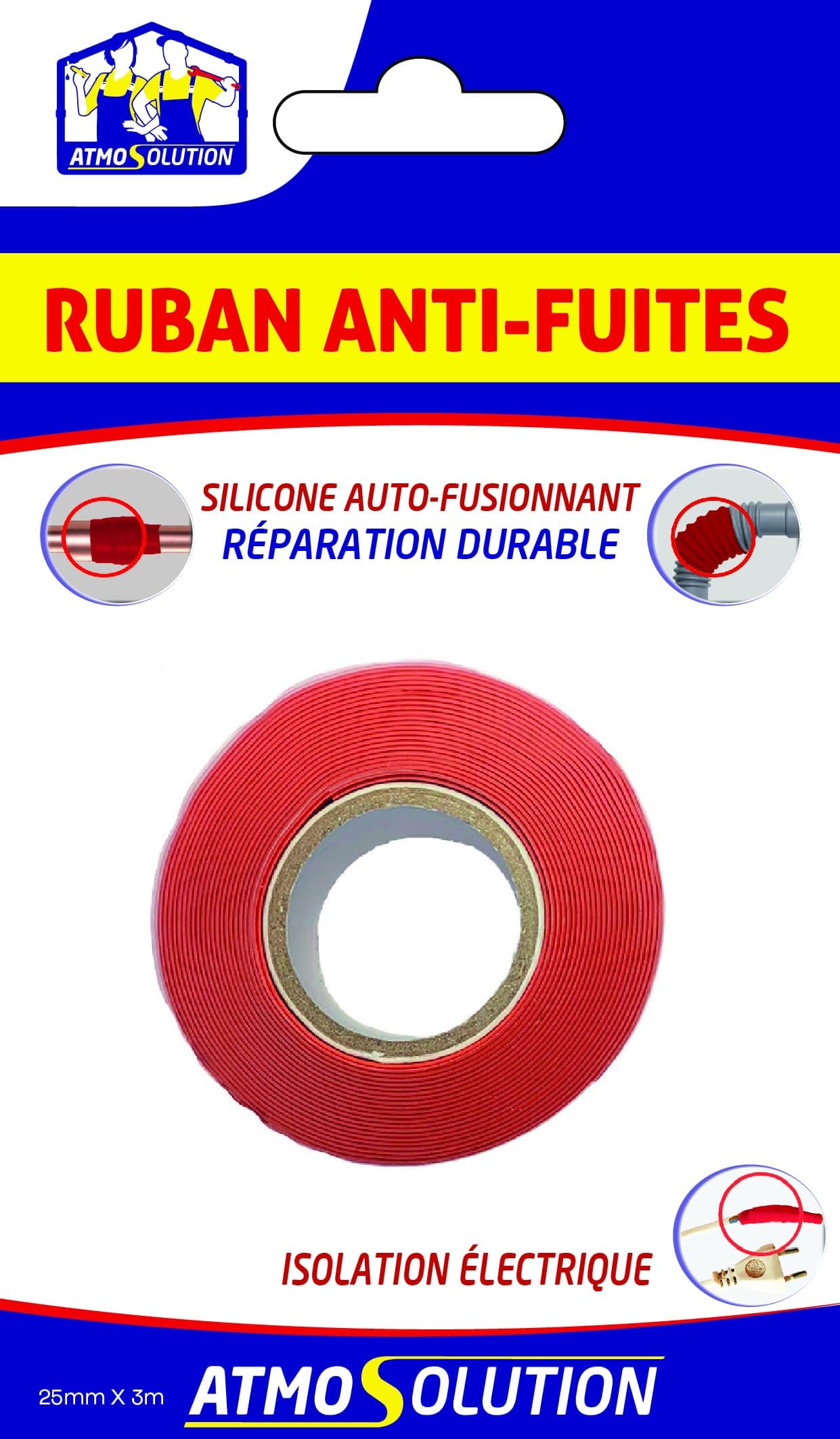 Atmos 1145 EXTREMTAPE Anti-Leak Tape 25 mm x 3 m Red