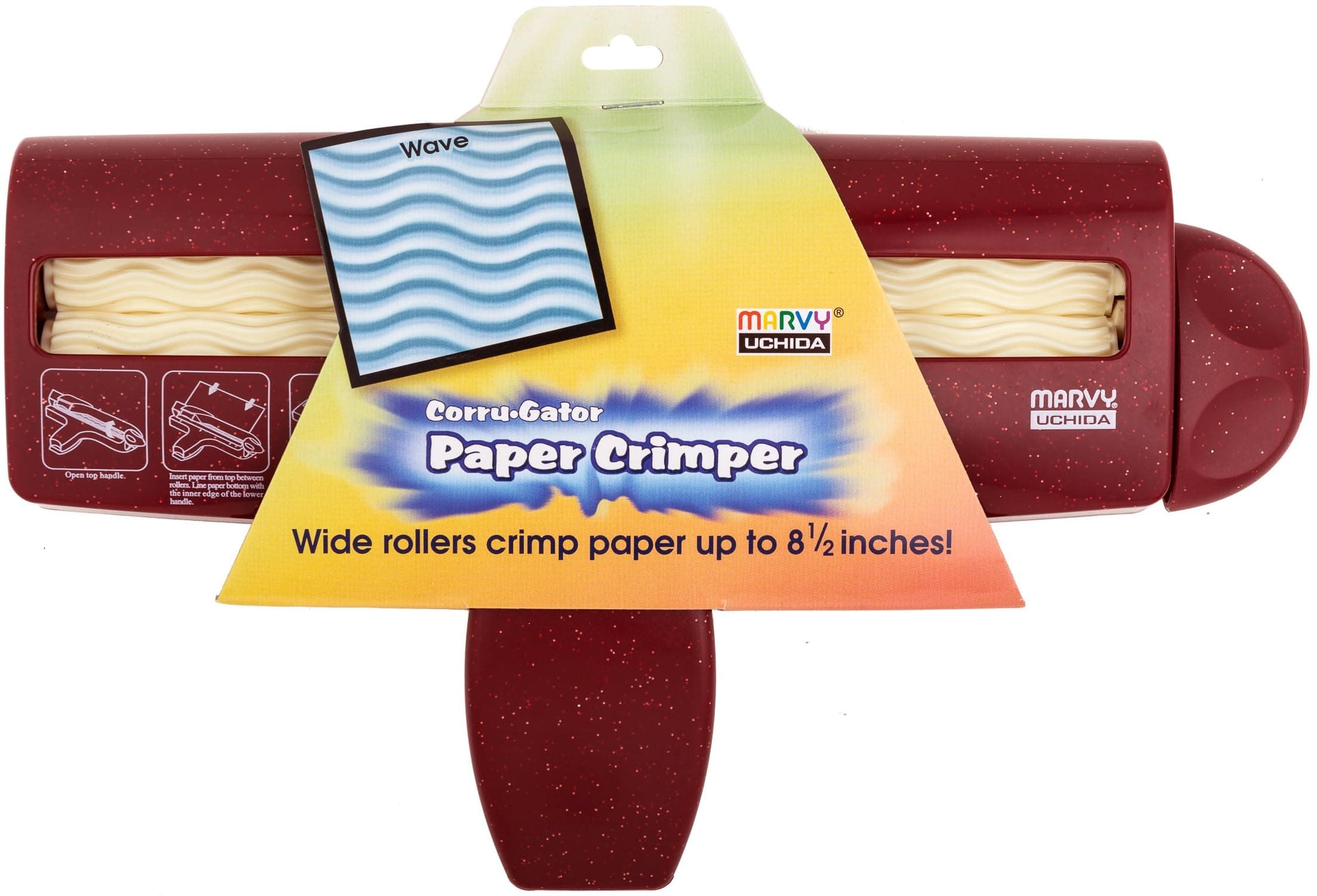 Marvy Uchida Corru-Gator Paper Crimper 8.5"-Wave,Blue