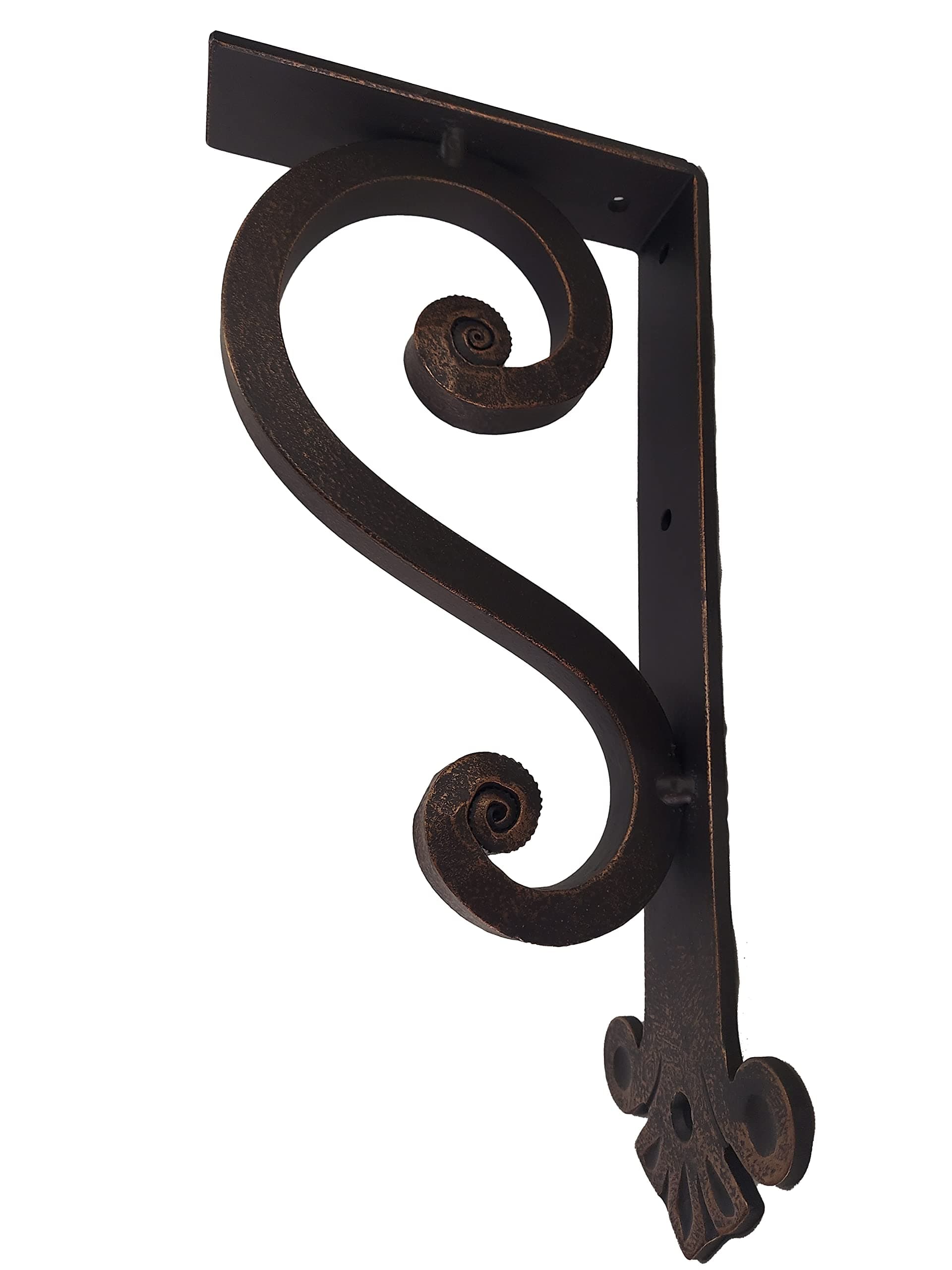 Shoreline Decorative 7 1/2”DX15”L Iron Mantel Corbel for Heavy Duty Bracket Support for Interior/Exterior Use (Old Copper)