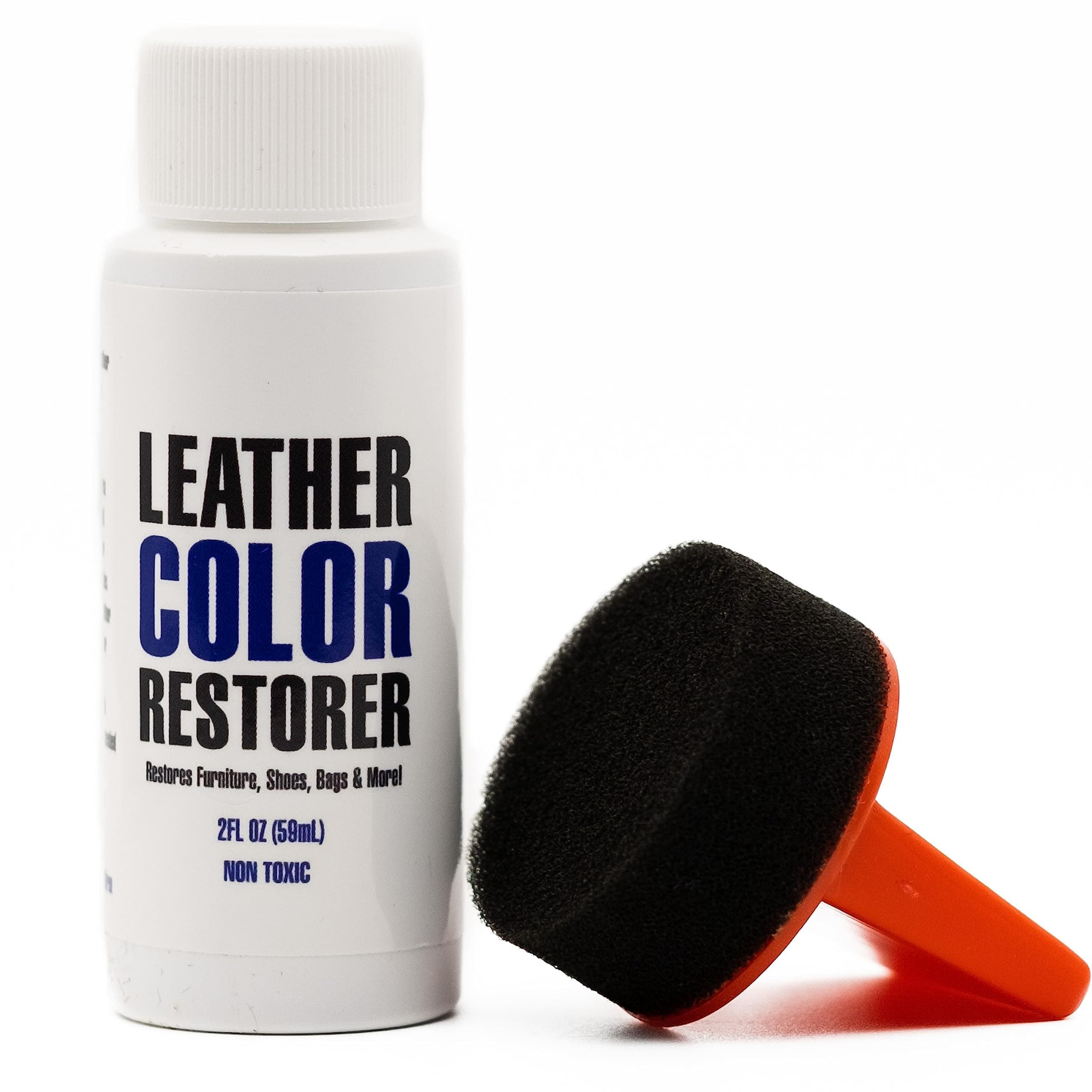 Leather Hero Leather Color Restorer & Applicator- Refinish, Repair, & Renew Leather & Vinyl Sofa, Purse, Shoes, Auto Car Seats, Couch 2oz (Grey)
