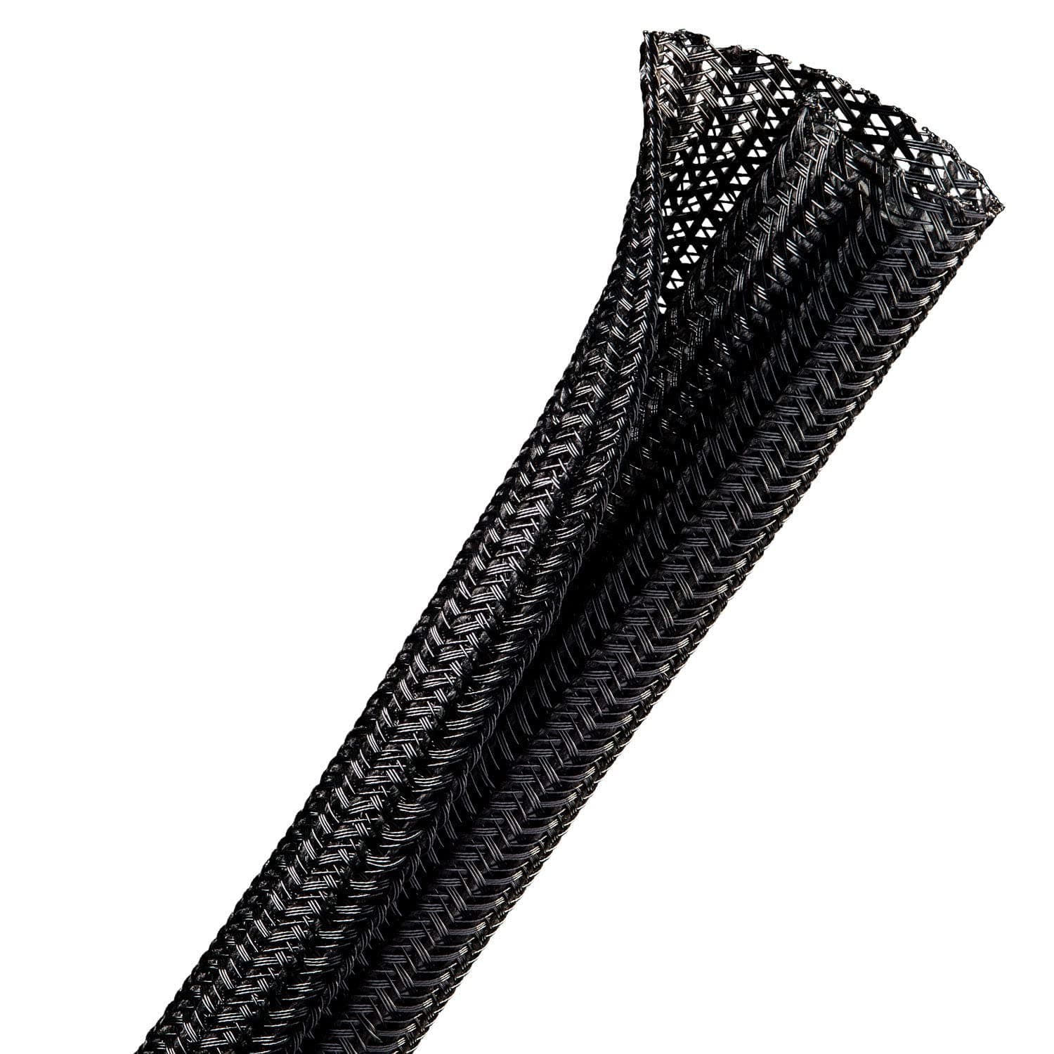 1/2 Split F6 Braided Cable Sleeving Wrap, Split Loom, (25FT)