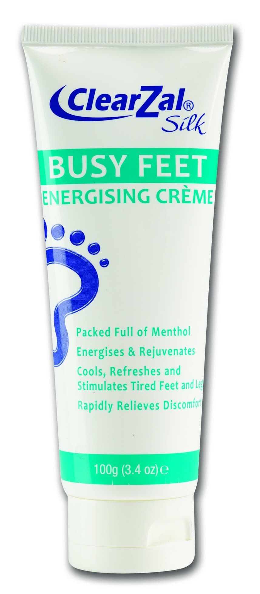 Busy Feet Cooling Energizing Foot Cream, Packed with Menthol for Pain Relief for Tired Achy Feet, Refreshes and Rejuvenates, Helps to Provide Relief from Neuropathy, 3.4 Ounce Tube