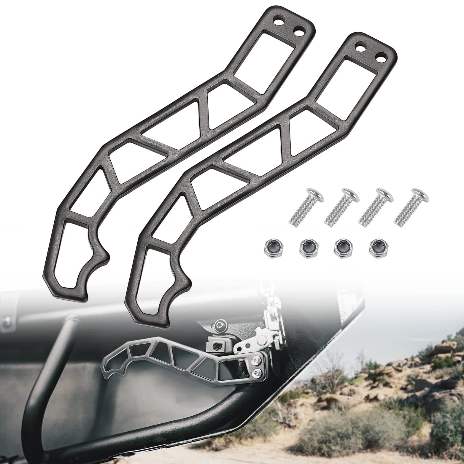 X3 Door Handles, Compatible with Can-Am Maverick X3 XRS XDS Turbo R Max 2017-2023, Open Door Easily, Opener Latch Handle, Black, 2-Pack