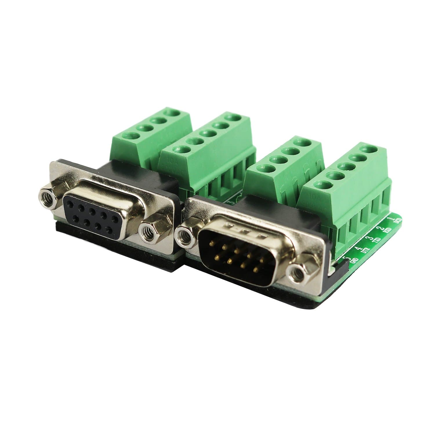 Twinklebay DB9 Breakout Connector RS232 Serial 9 Pin Connector Db9 Terminal (Male x 1, Female x 1)