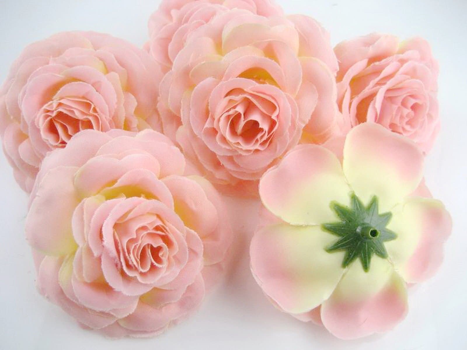 6x Rose Head Artificial Silk Flower Heads Craft Wedding Home Party Flower DIY Flower 2.8"/7cm Sf138